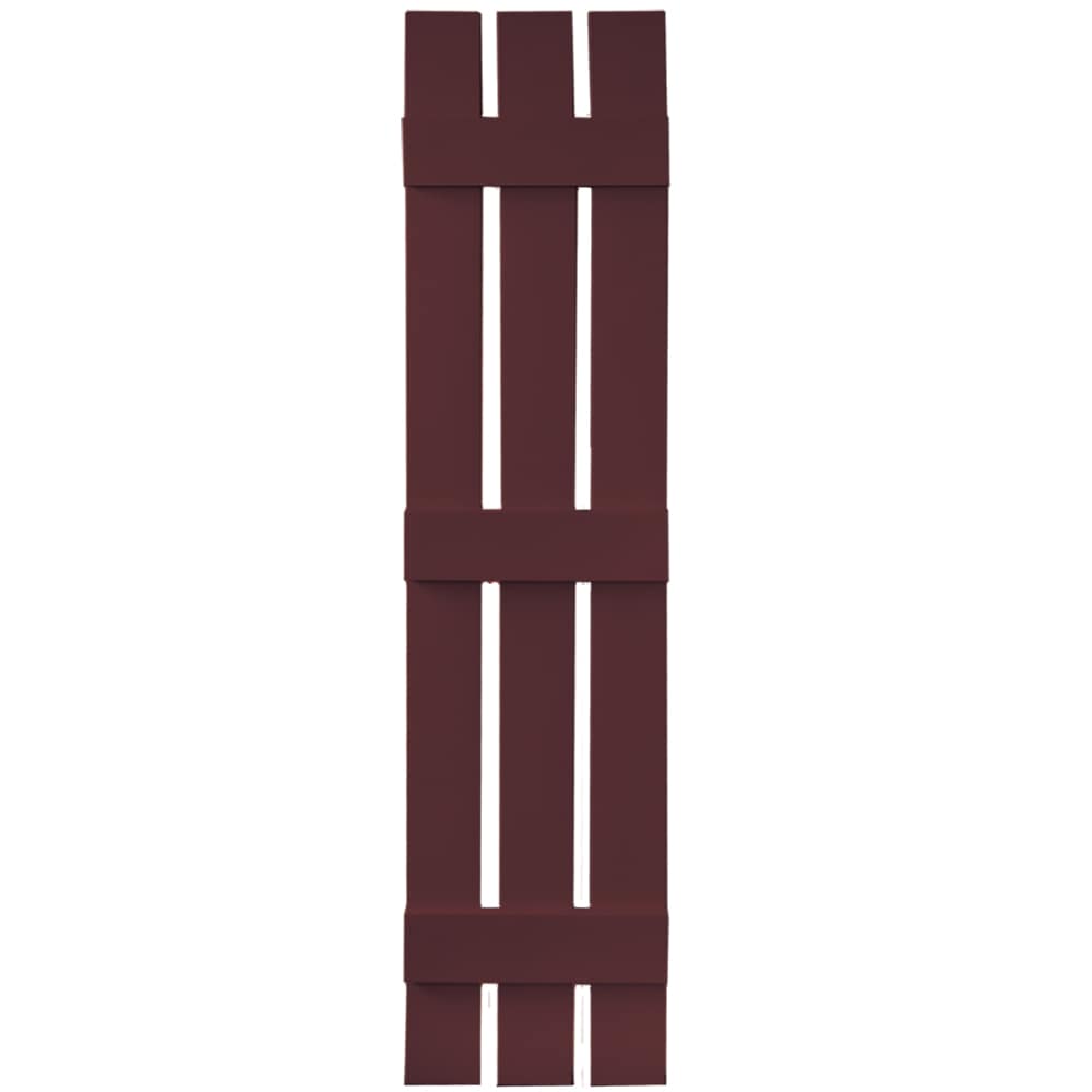 Vantage V5371255167 11.875-in W x 55-in H Cranberry Spaced Exterior Shutters