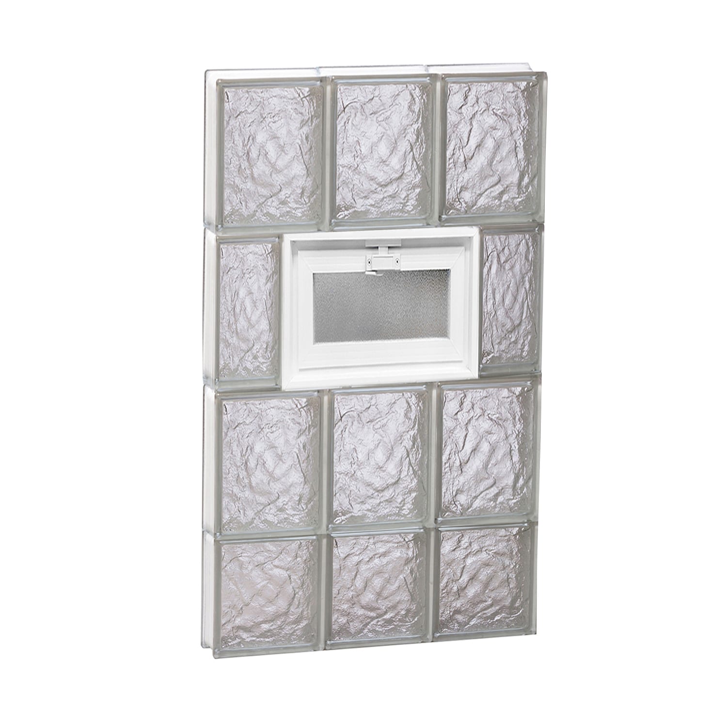 REDI2SET V1830IS Ice Glass 17.25-in x 29-in Frameless Replacement Glass Block Window