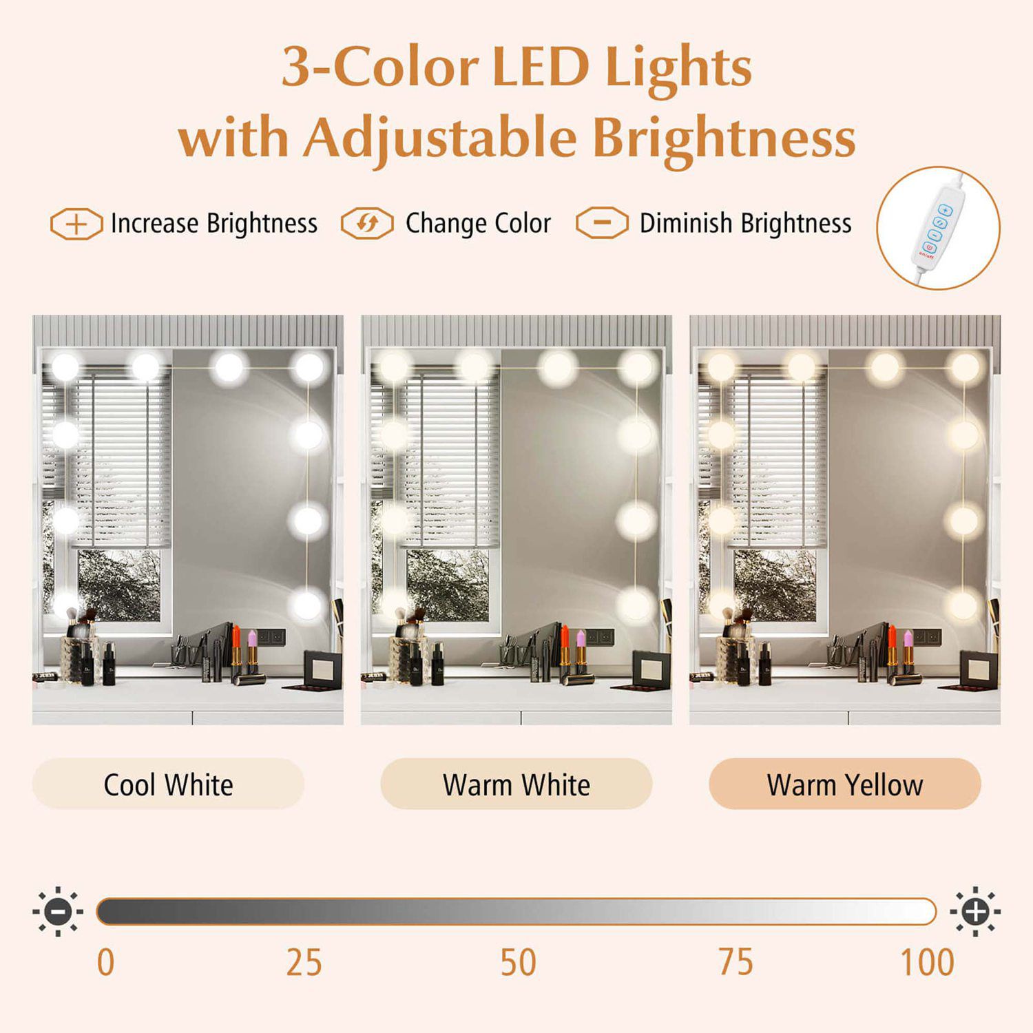 Costway HCST05128 Bedroom-Vanities - View #7