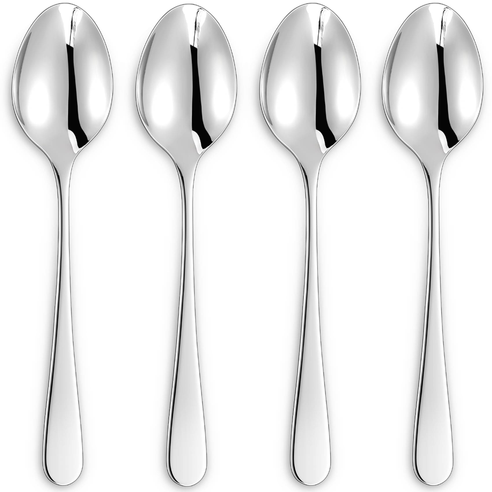 Aoibox  Set of 4 Premium 9 in Louise Serving Spoons 18 10 Stainless Steel with Mirror Finish Dishwasher Safe