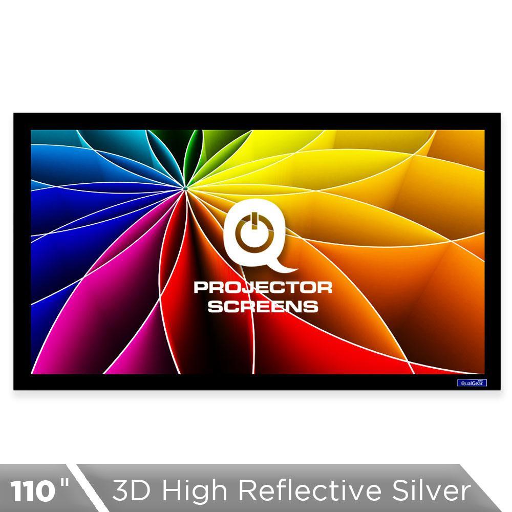 QualGear QG-PS-FF6-169-110-S 110-in L x 100.78-in W x 58.66-in H Movie Screen