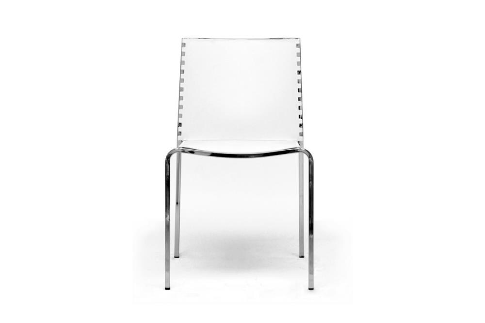 Baxton Studio SET OF 2 DC-12-WHITE Dining-Chairs - View #3