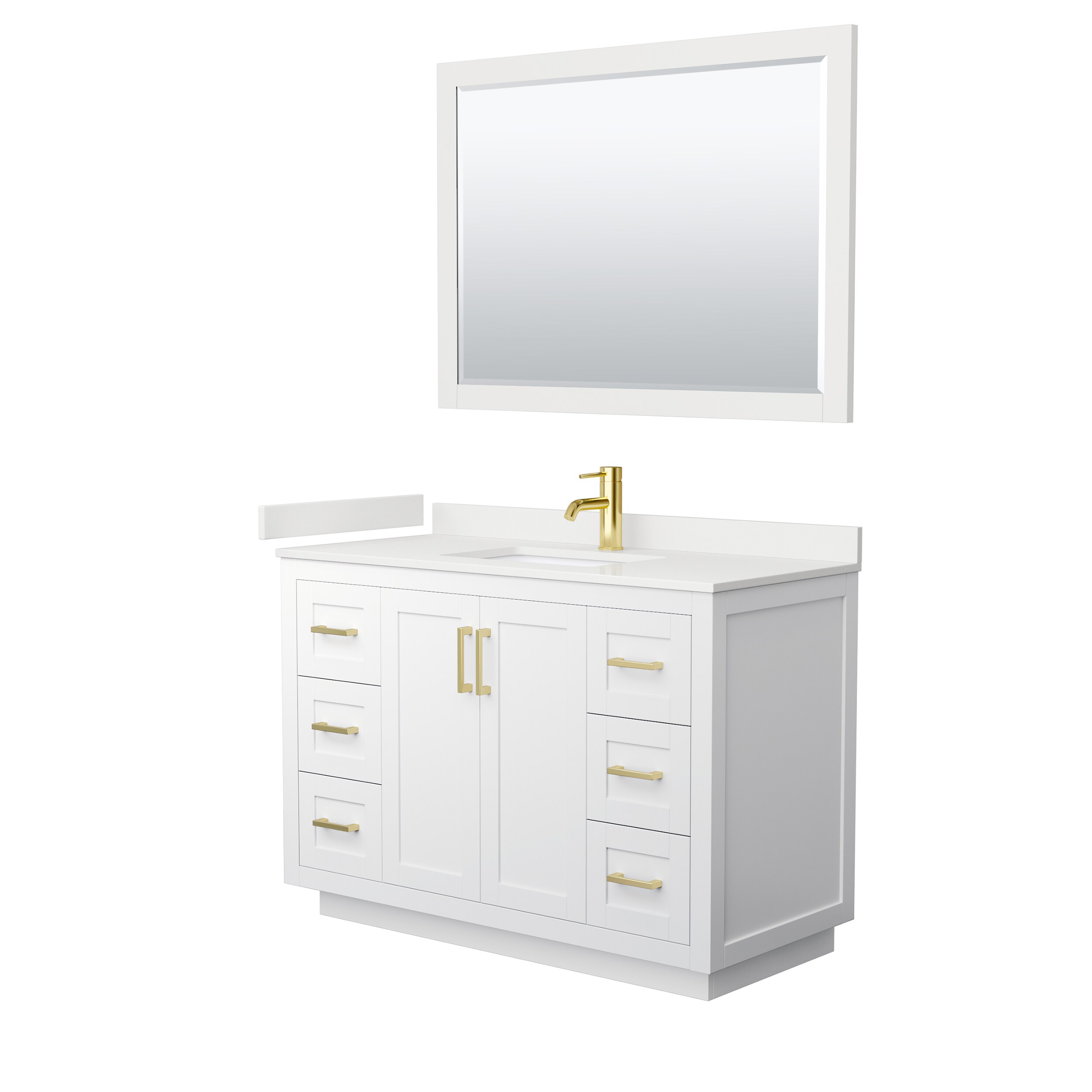 Wyndham Collection WCF292948SWGWQUNSM46 Bath-Vanity-Combo - View #2