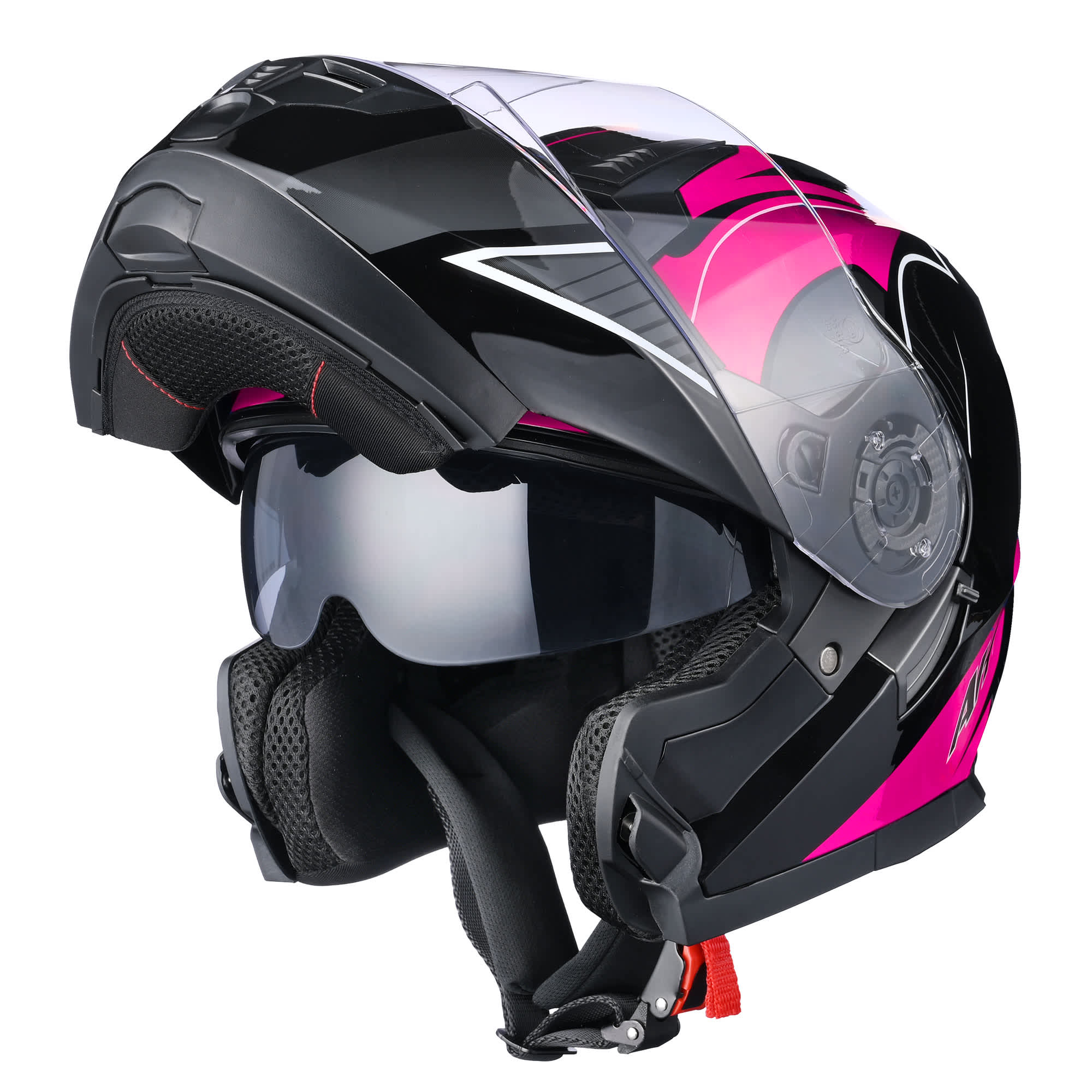 Yescom 33HEL003-162L-28-LO AHR RUN M3 Modular Flip Up Helmet Full Face Dual Visor DOT Motorcycle Bike L