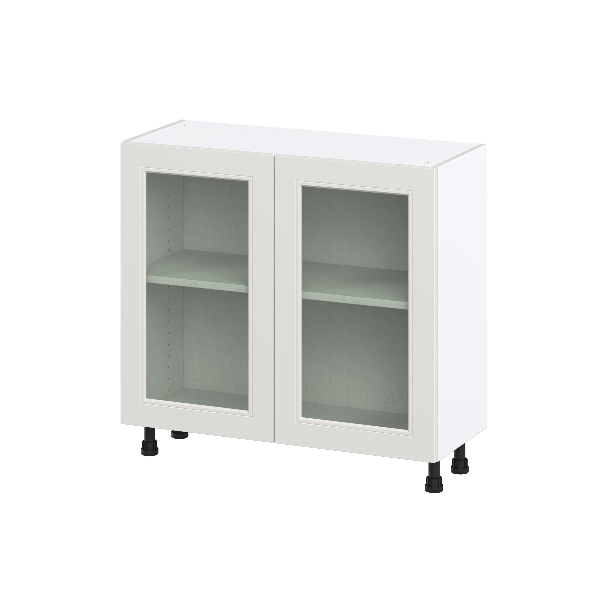 Hugo&Borg Belcourt 36-in W x 34.5-in H x 16-in D Gray Painted Base Fully Assembled Cabinet (Recessed Panel Shaker Door Style)