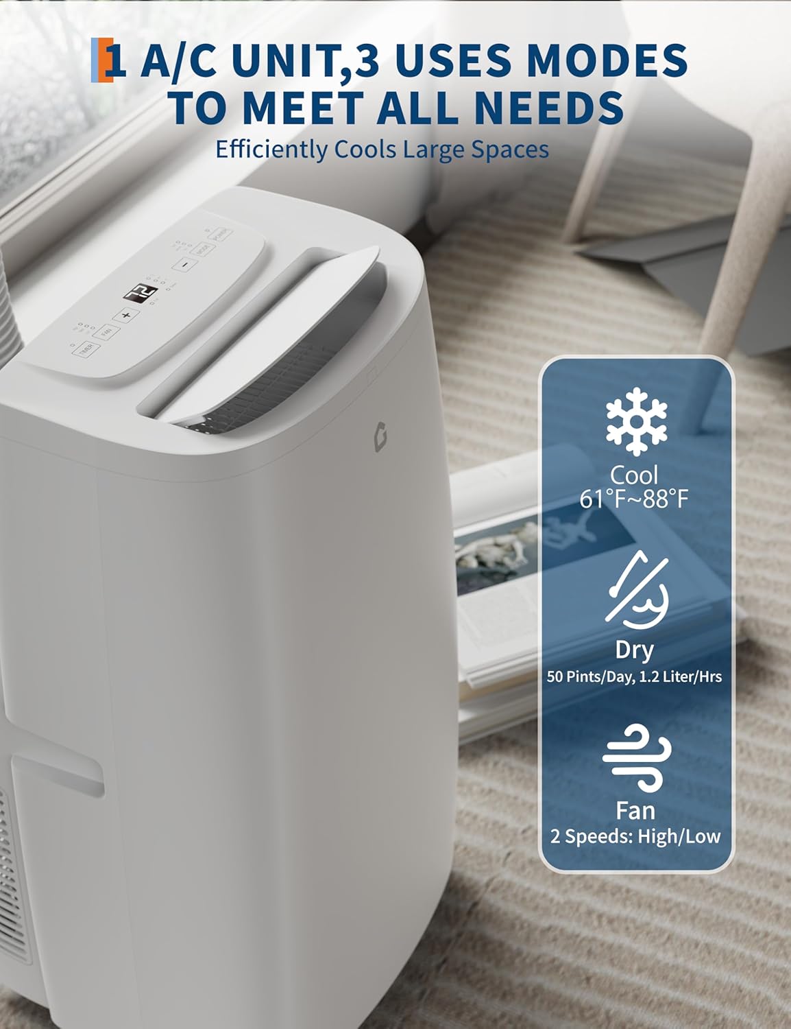 Qeetex 808-10FJCHDM Portable-Air-Conditioners - View #3