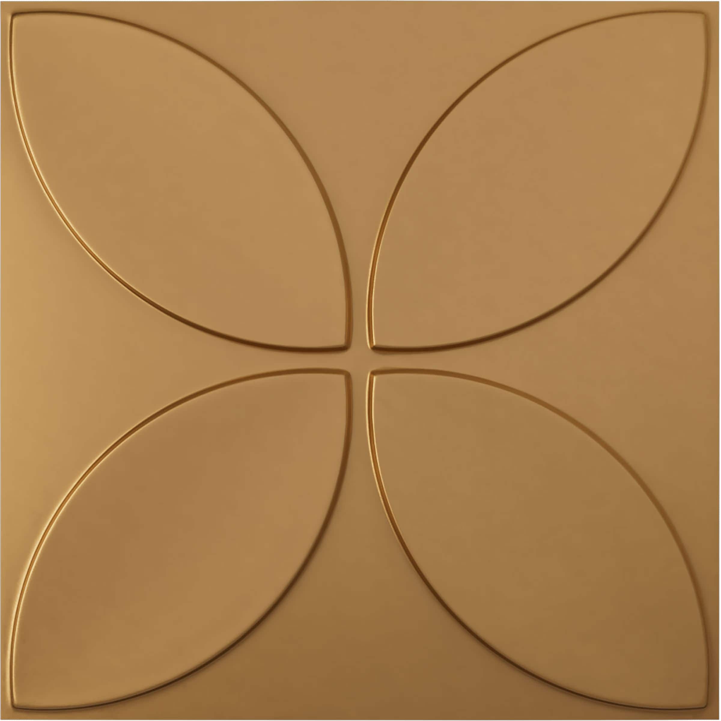 Ekena Millwork WP20X20PRBGL 19-5/8-in x 19-5/8-in Embossed Paintable/Stainable Gold PVC Wall Panel (