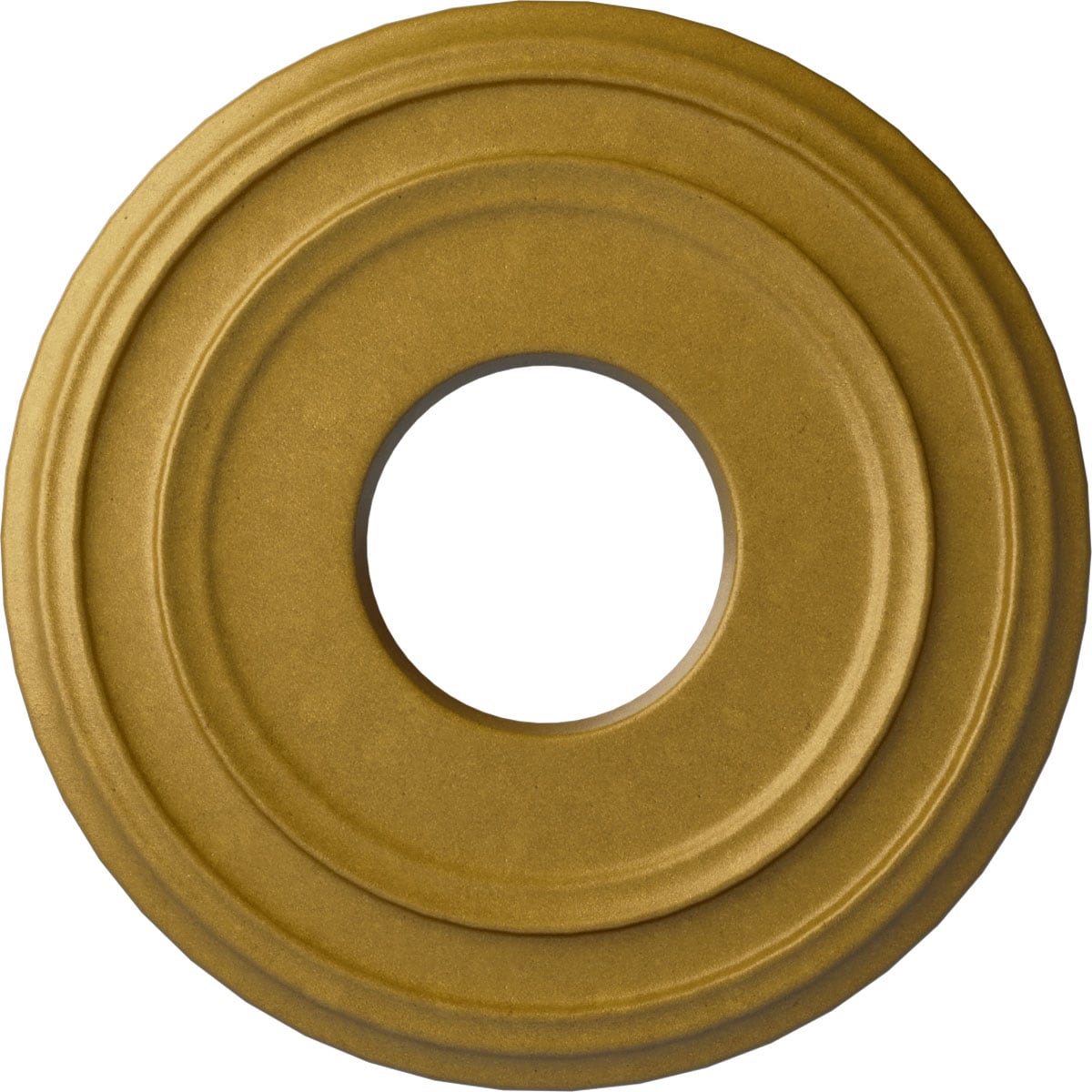 Ekena Millwork CM12CLPGS Classic 12.375-in W x 12.375-in L Painted Pharaohs Gold Polyurethane Whole Ceiling Medallion