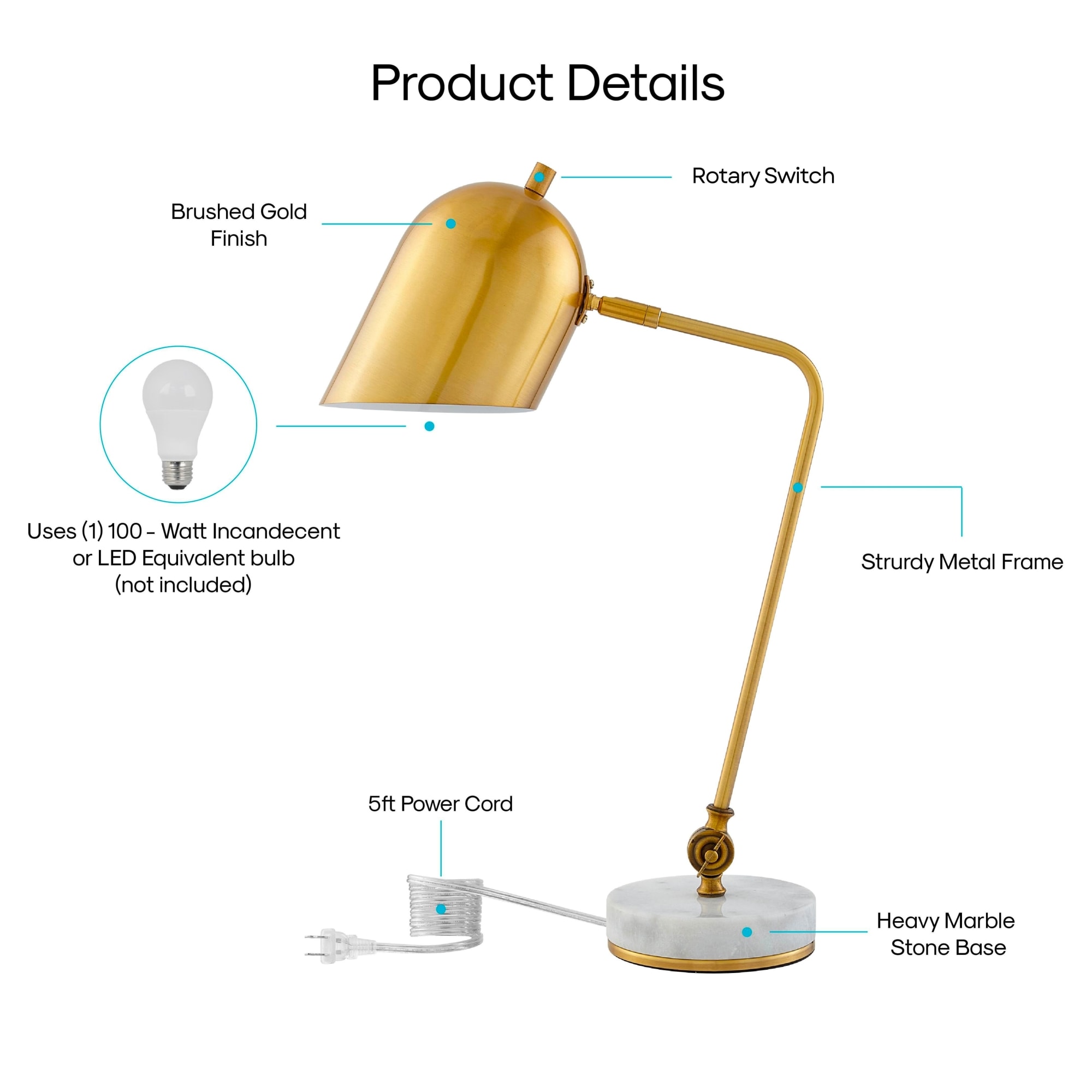Inspired Home LA442-24BRS-LS Table-Lamps - View #5