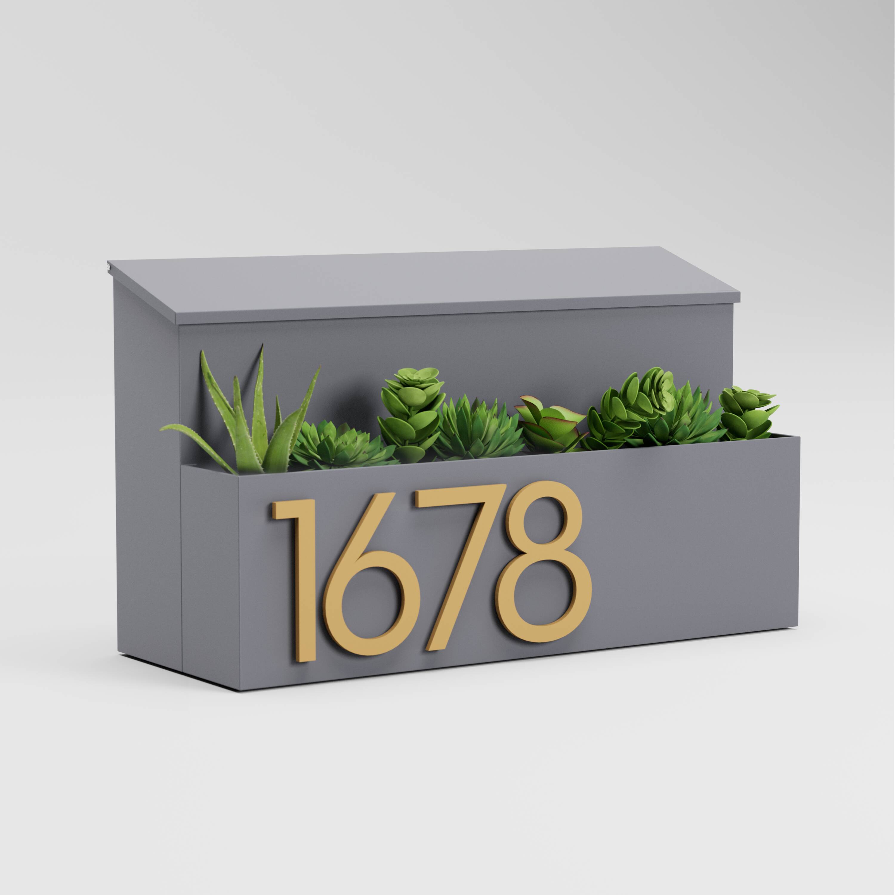Post & Porch GARDEN-GRAY mailboxes - View #2