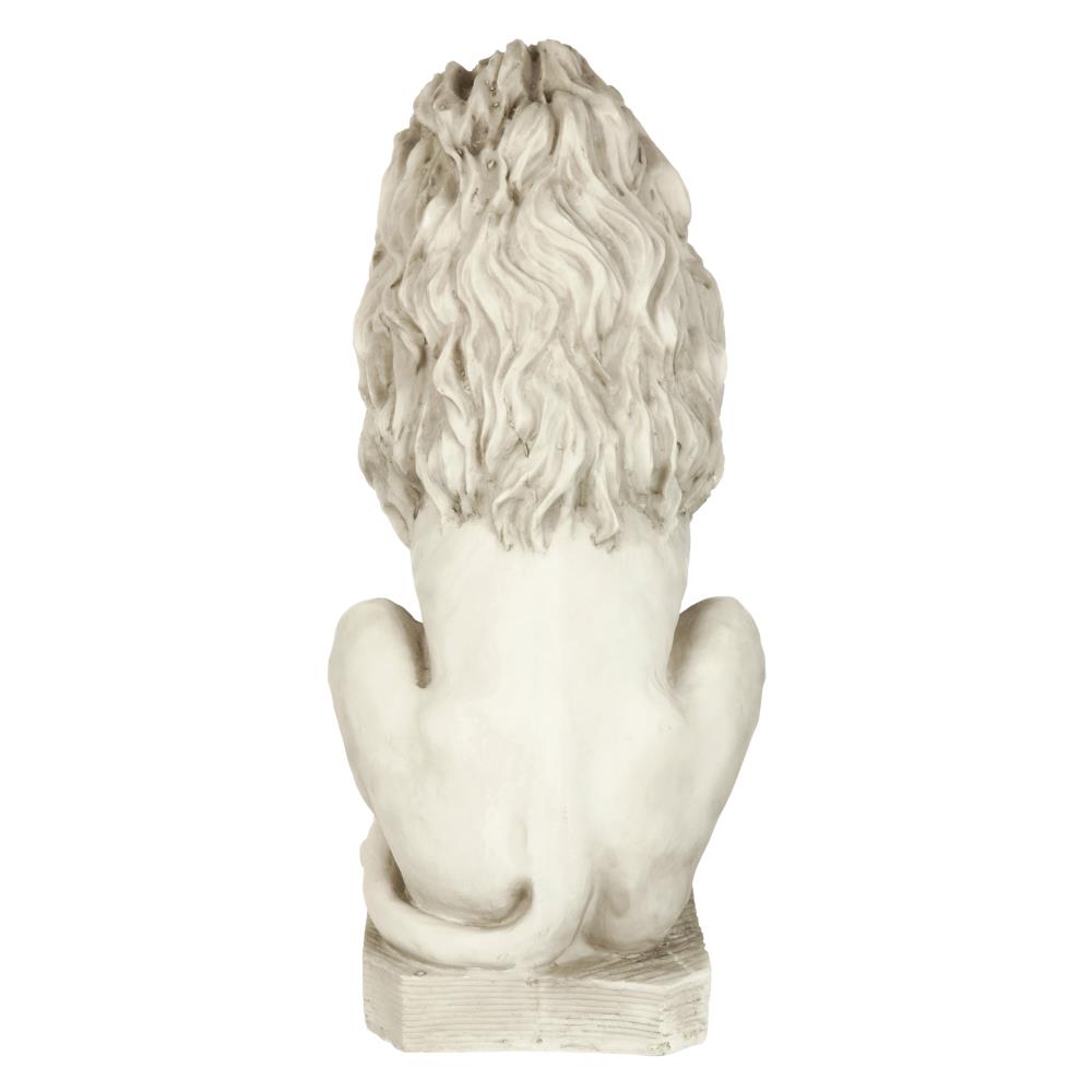 Design Toscano 21-in H x 12.5-in W Off-White Lion Garden Statue in