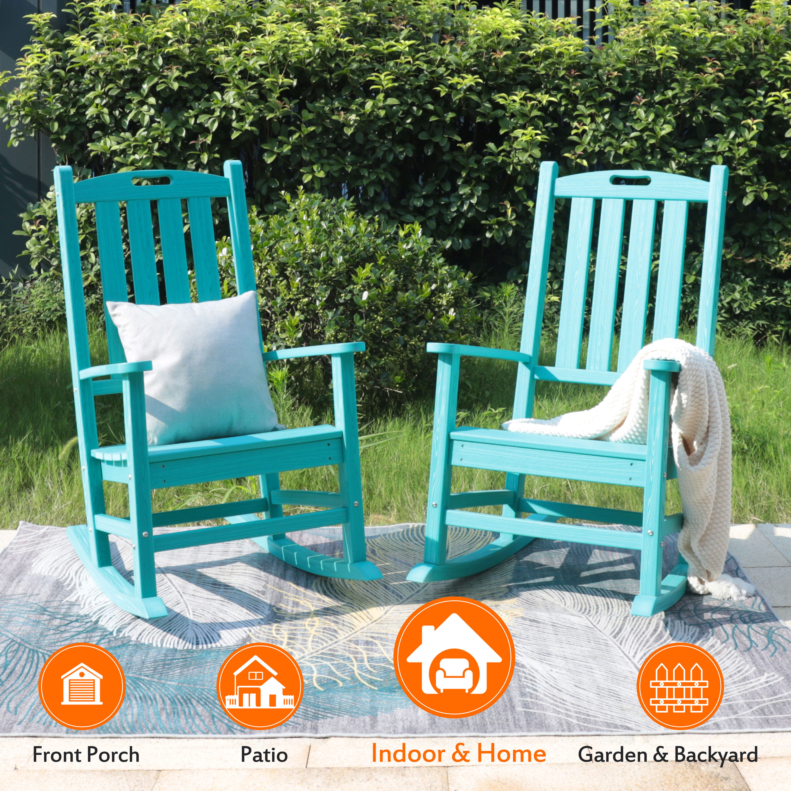 VEIKOUS PG0207-HDPE-BU-1 Patio-Chairs - View #6