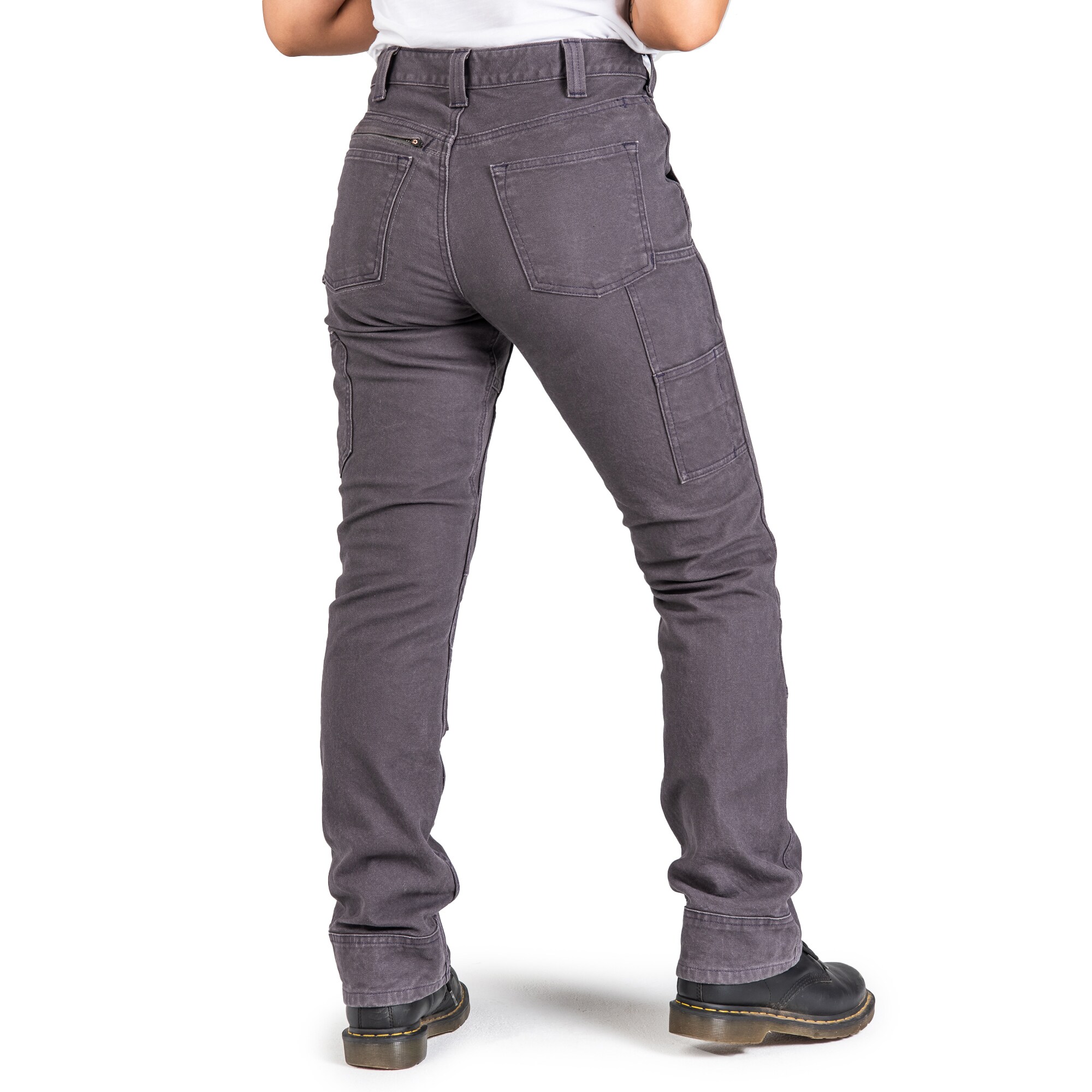 Dovetail Workwear Women's Grey Canvas Work Pants (14 X 30) in the
