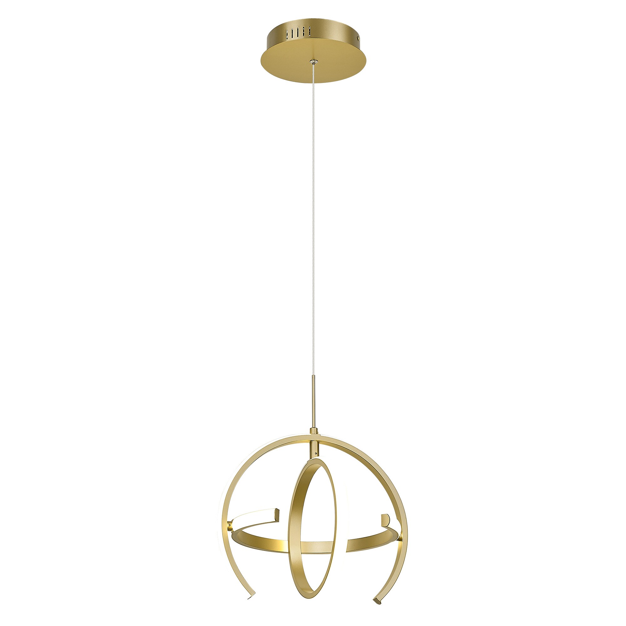 LTMATE LSP28403/24W JAZAVA Gold Modern/contemporary Geometric Integrated LED Medium Hanging Pendant light