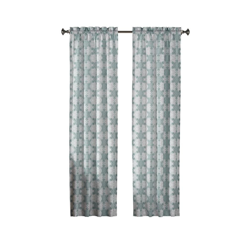 Pairs To Go 16390056X084MST 84-in Mist Polyester Light Filtering Rod Pocket Curtain Panel Pair