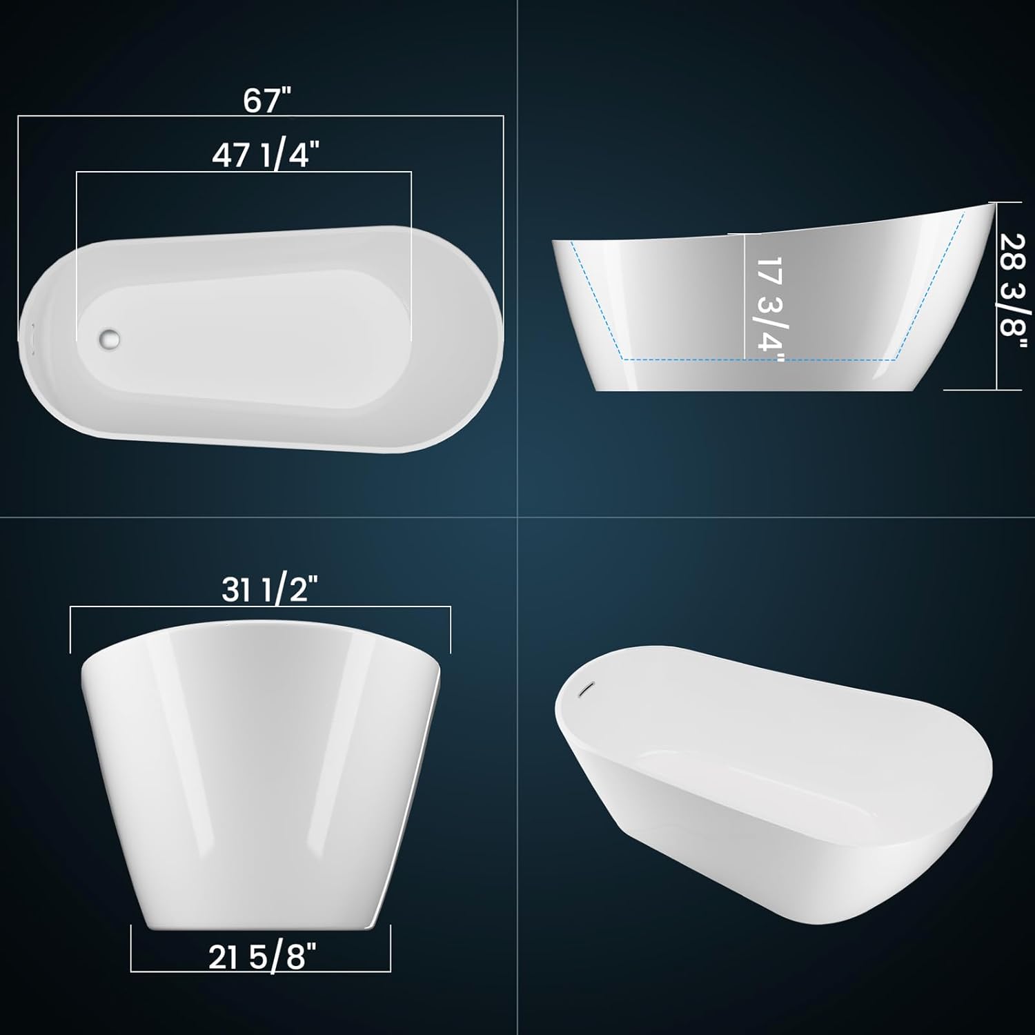 WhizMax PHO0ZSZU909 bathtubs - View #3