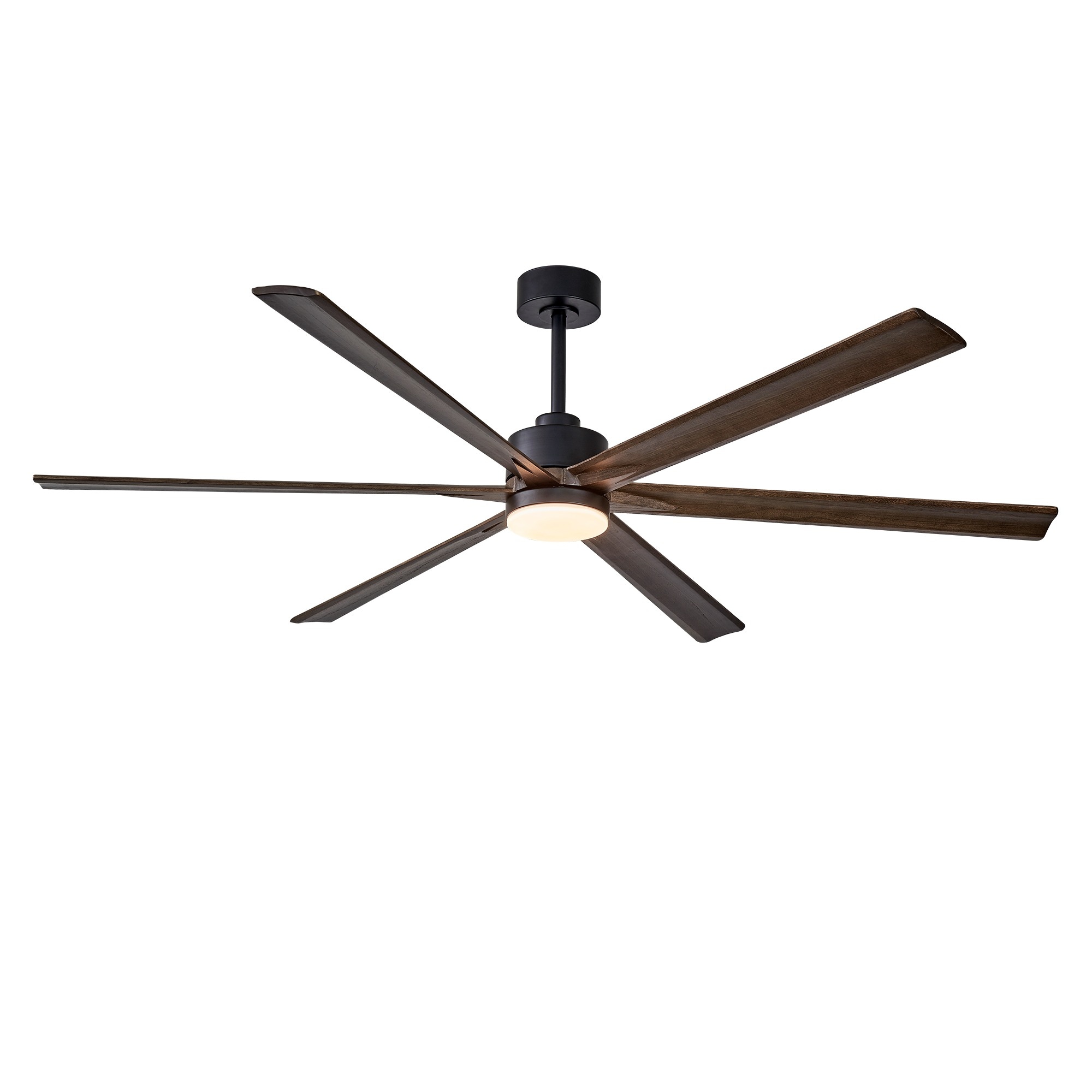 HyperDrop Cart 70-in Heavy-Duty 6-Speed Reversible DC Motor Ceiling Fan with Integrated Light for Patio Living Room