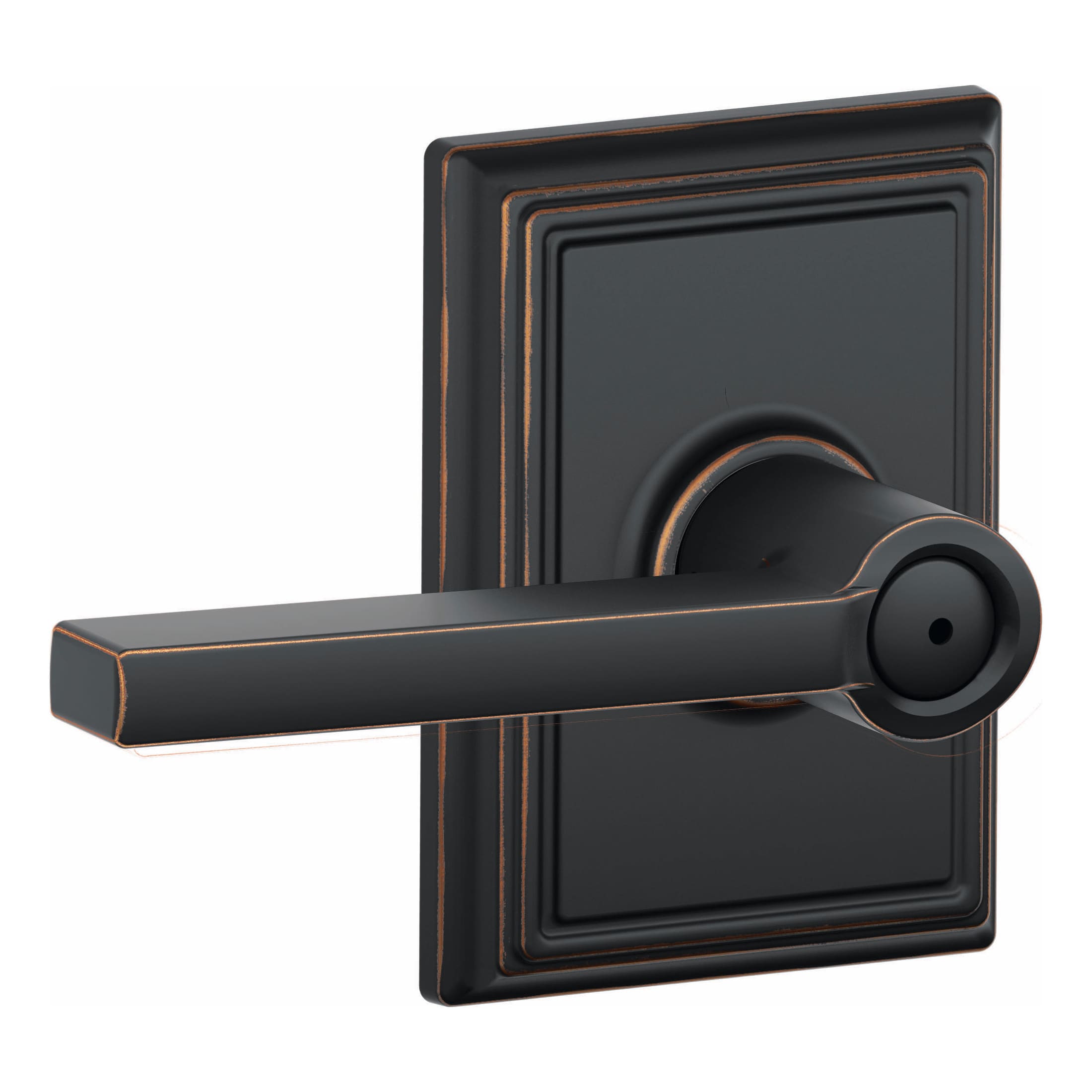 Schlage Latitude- Collins Matte Black Universal Exterior Keyed Entry Door  Handle in the Door Handles department at