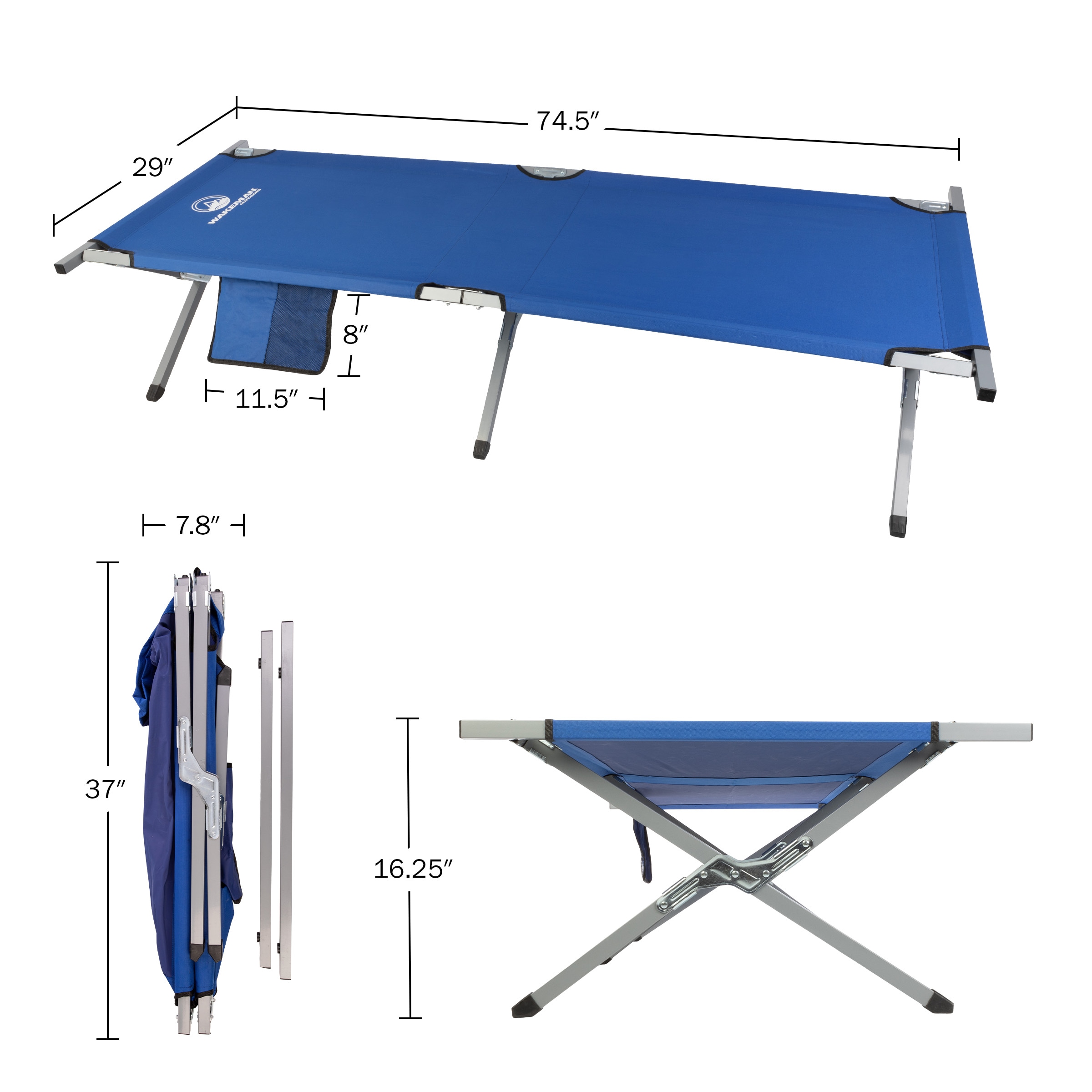 Wakeman 74.5-in Steel Folding Bed and Bag in the Sleeping Bags & Pads ...