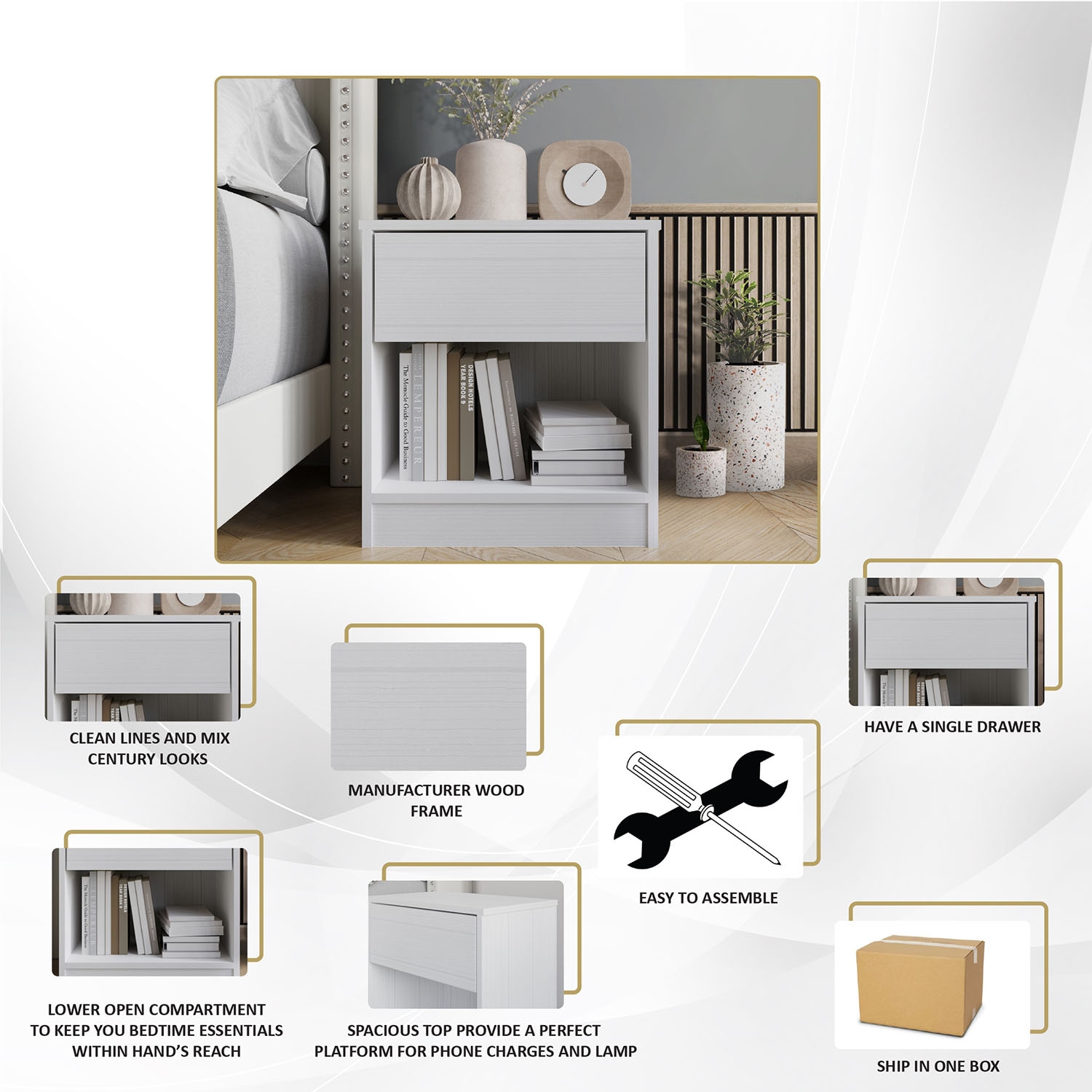 ChaletPosh C7032NS-LGY nightstands - View #7