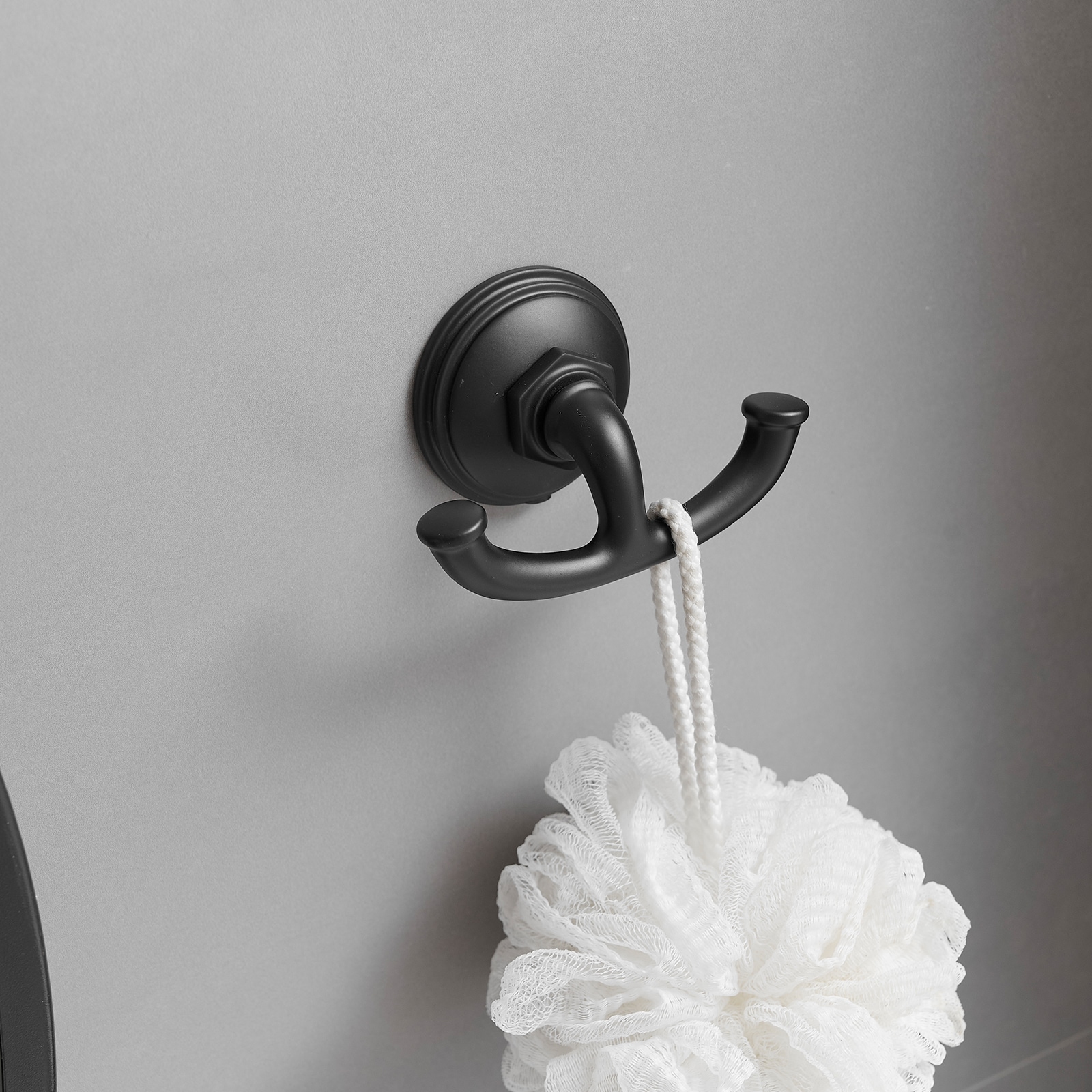 Matte Black 4-Piece Metal Bathroom Hardware Set