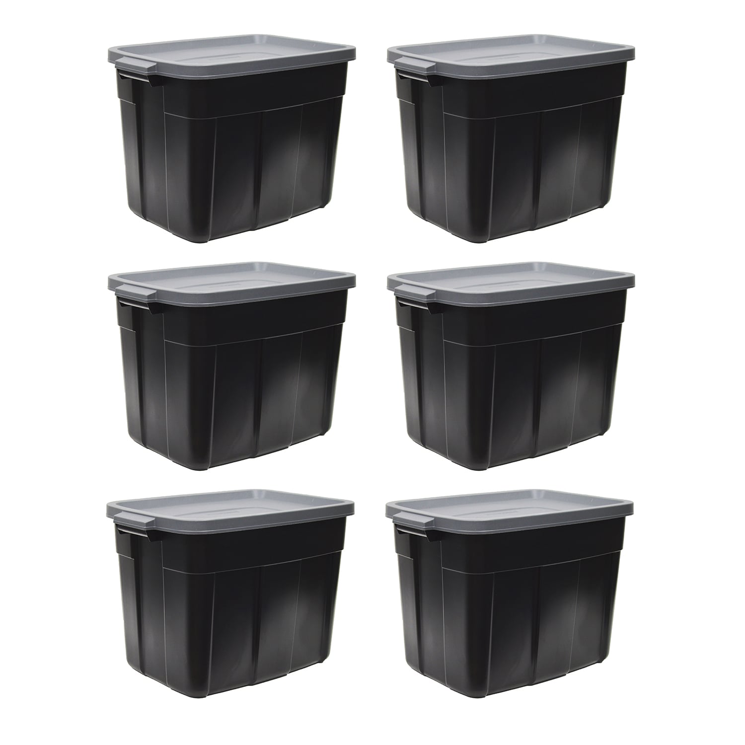 Rubbermaid Roughneck 18 Gal Storage Container Organizer Black and