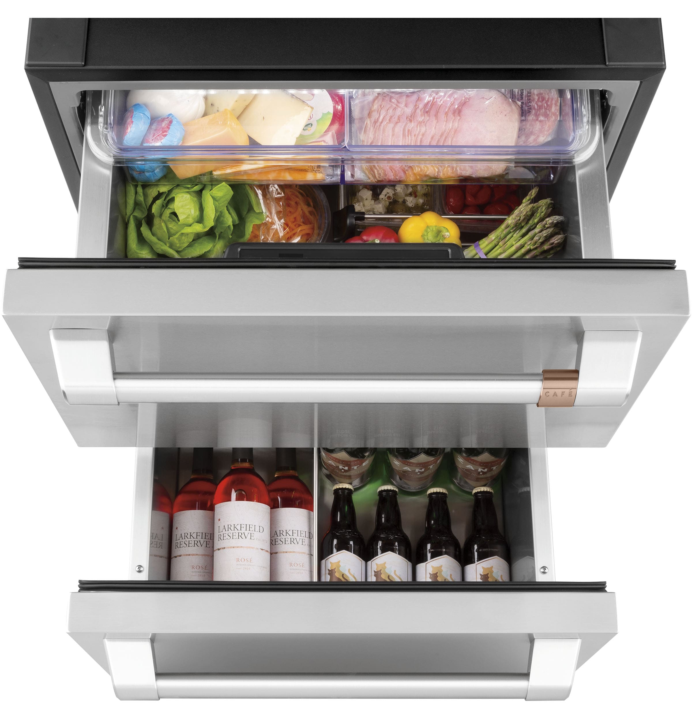 Cafe 5.7 Cu. ft. Built-In Dual-drawer Refrigerator Stainless Steel