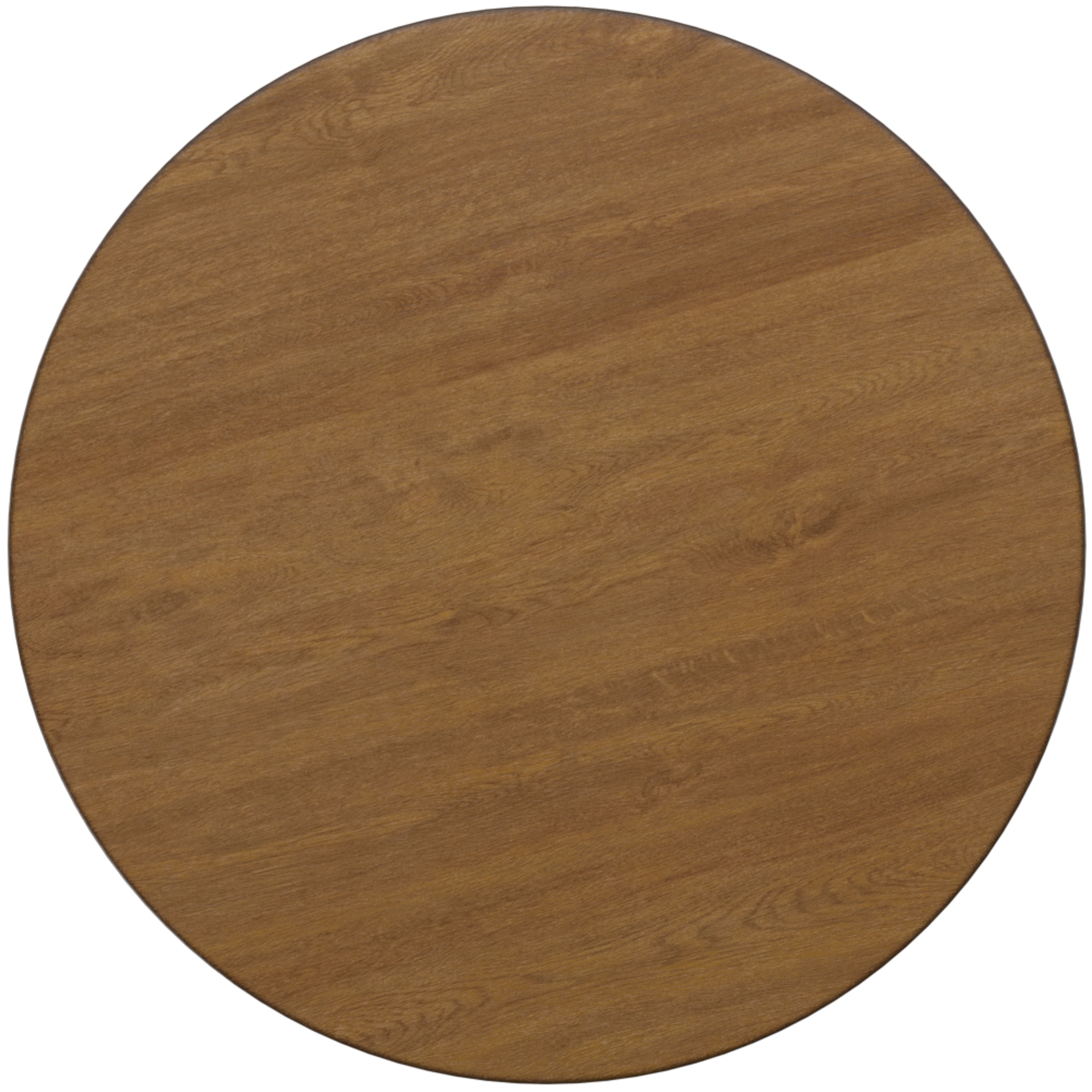 Birch Brown 36" Transitional Round Counter Height Table with Metal Base