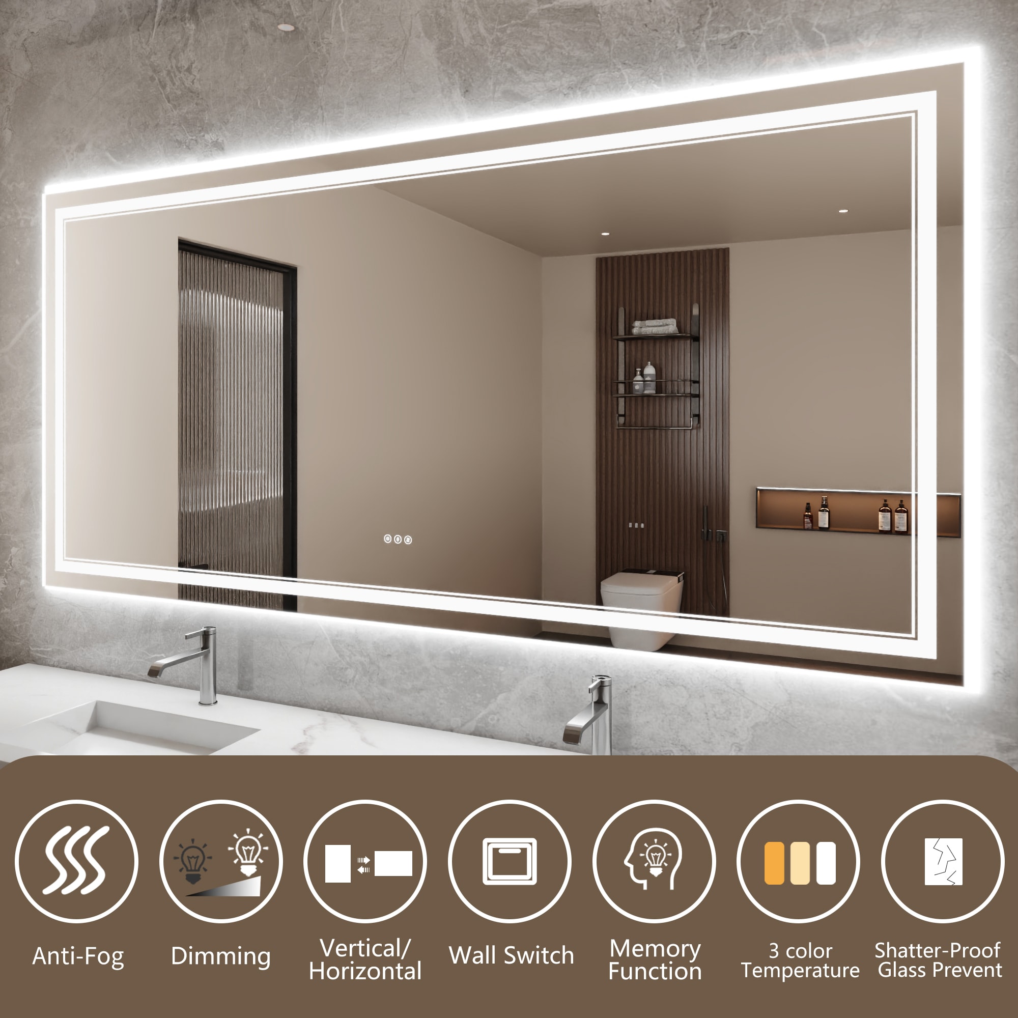 Bayfeve BFXB-17S4084-MIR Framed-Bath-Mirrors - View #7