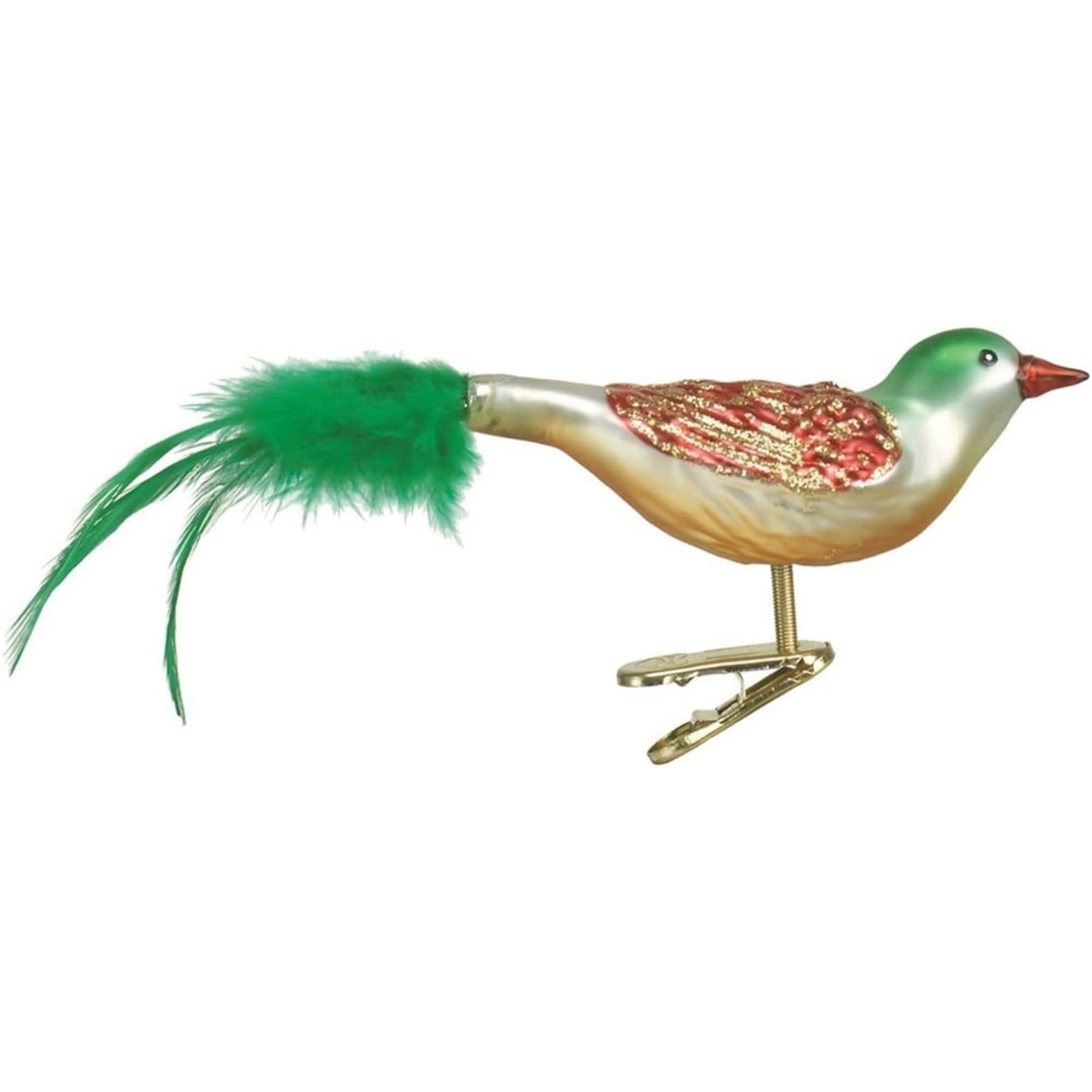 Old World Christmas 729343180087 Glass Blown Clip On Christmas Ornament - Christmas Bird
