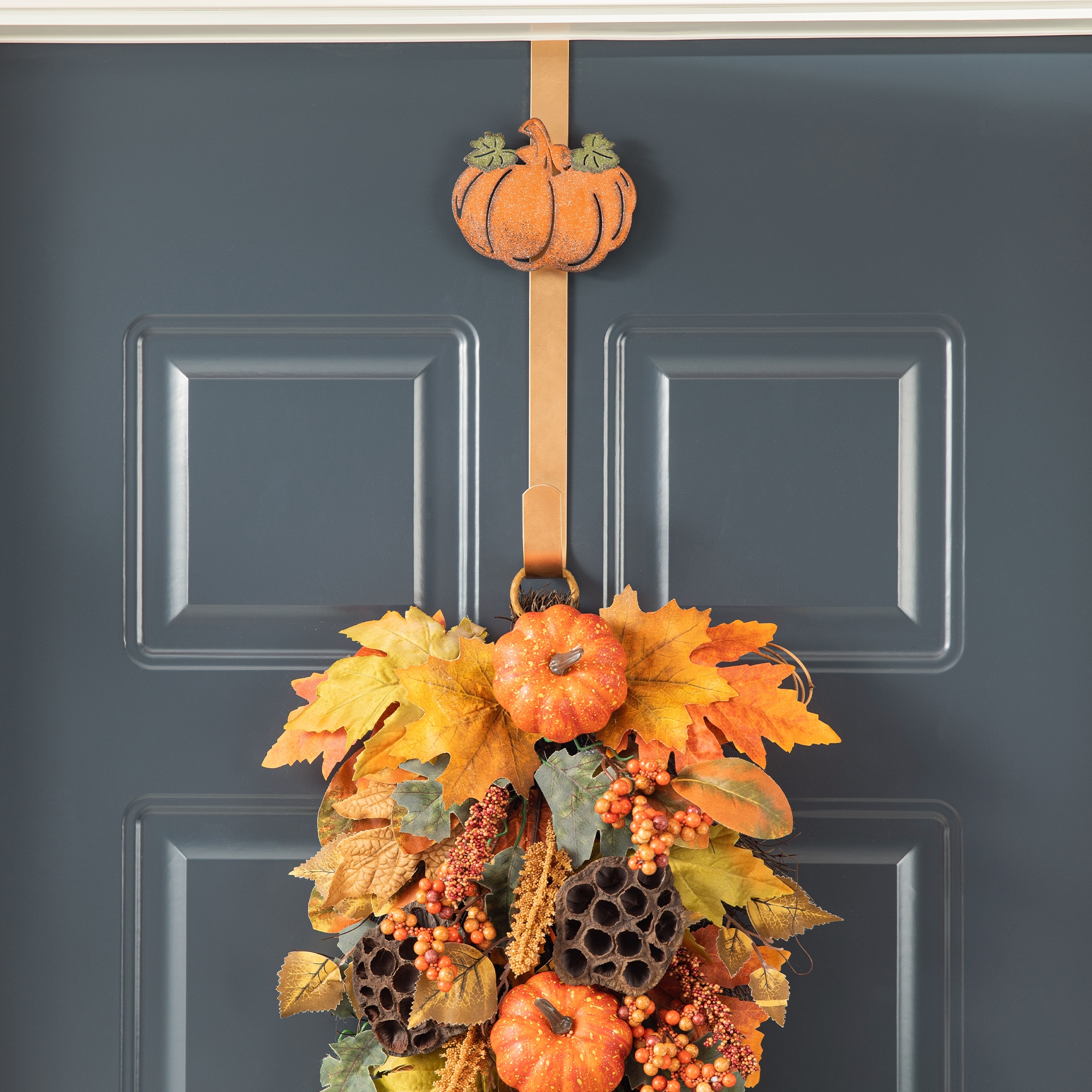 Glitzhome 14-in Pumpkin Hanging Decoration in the Fall Decor department ...