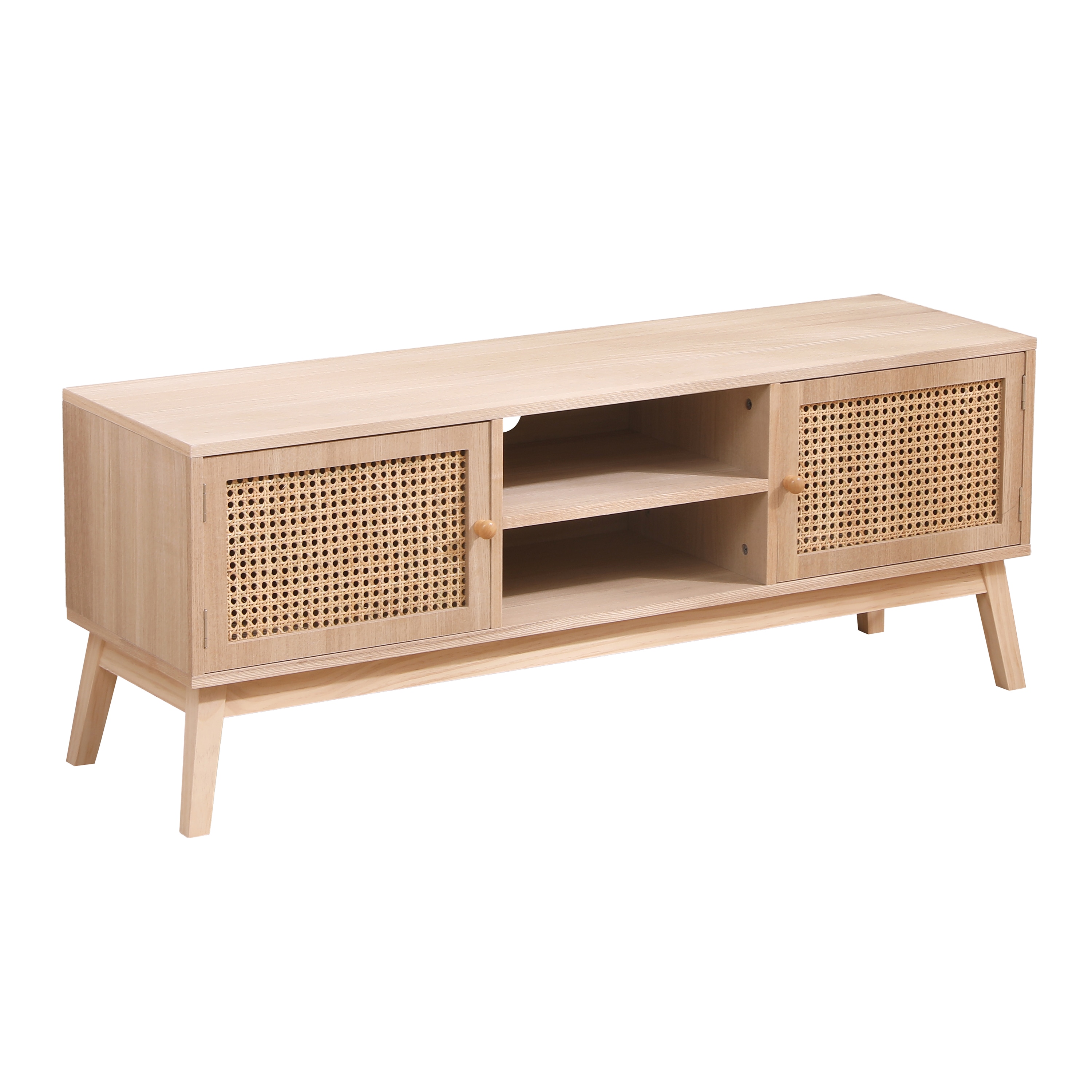 CESICIA LHC15 Modern/Contemporary Light Brown TV stand Integrated TV Mount ( Accommodates TVs up to 55-in )