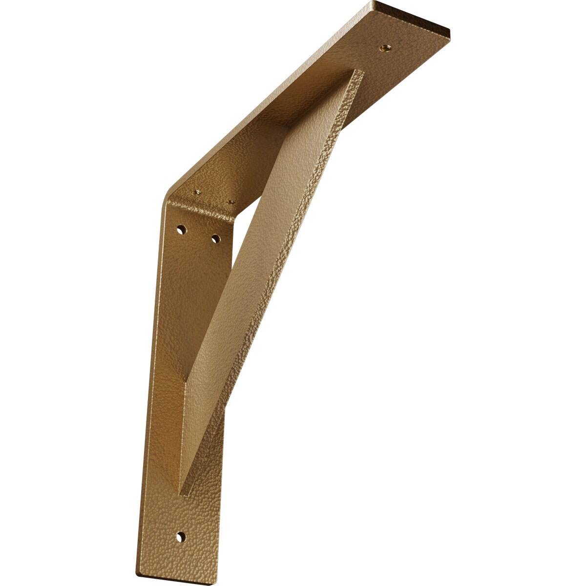 Ekena Millwork BKTM02X10X10TRHGO Traditional 10-in x 2-in x 10-in Gold Steel Countertop support bracket