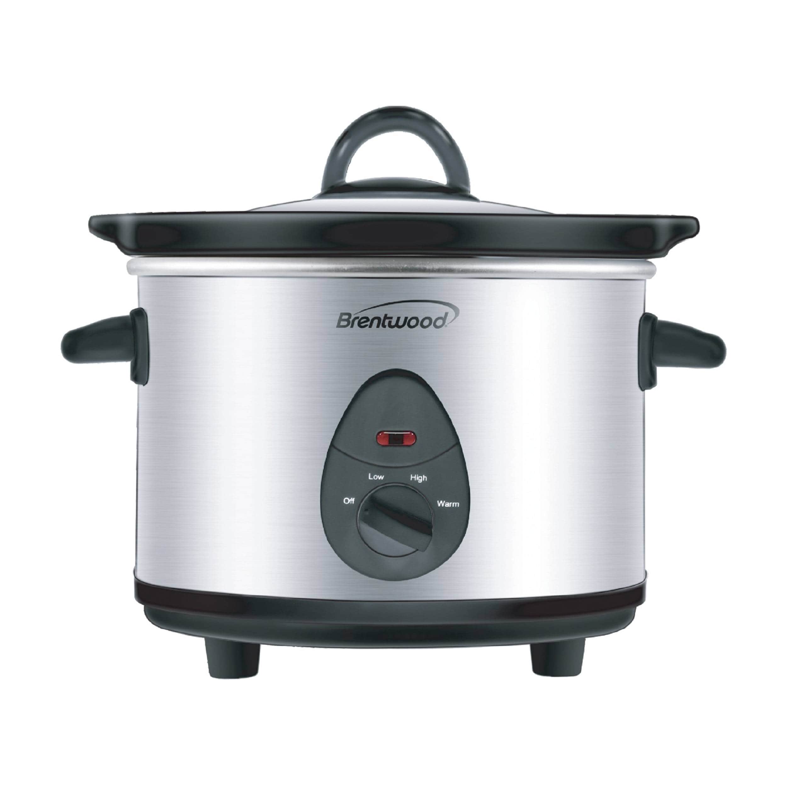 brentwood 1.5-Quart Stainless Steel Round Slow Cooker in the Slow