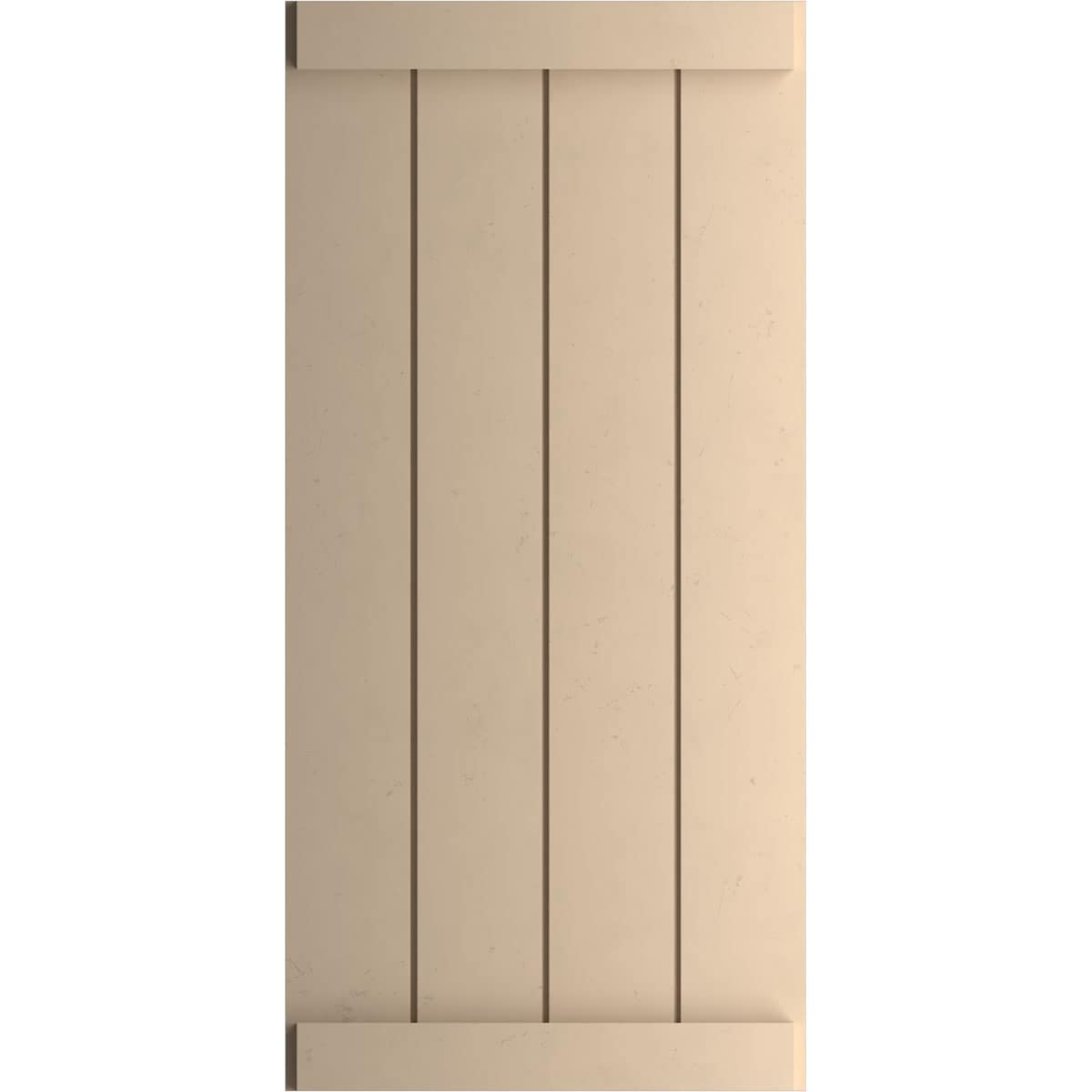 Ekena Millwork SHUBJE22X74SMPR TimberThane Woodgrain 22-in W x 74-in H Unfinished Paintable/Stainable Farmhouse End Batten Exterior Shutters (2-Pack)