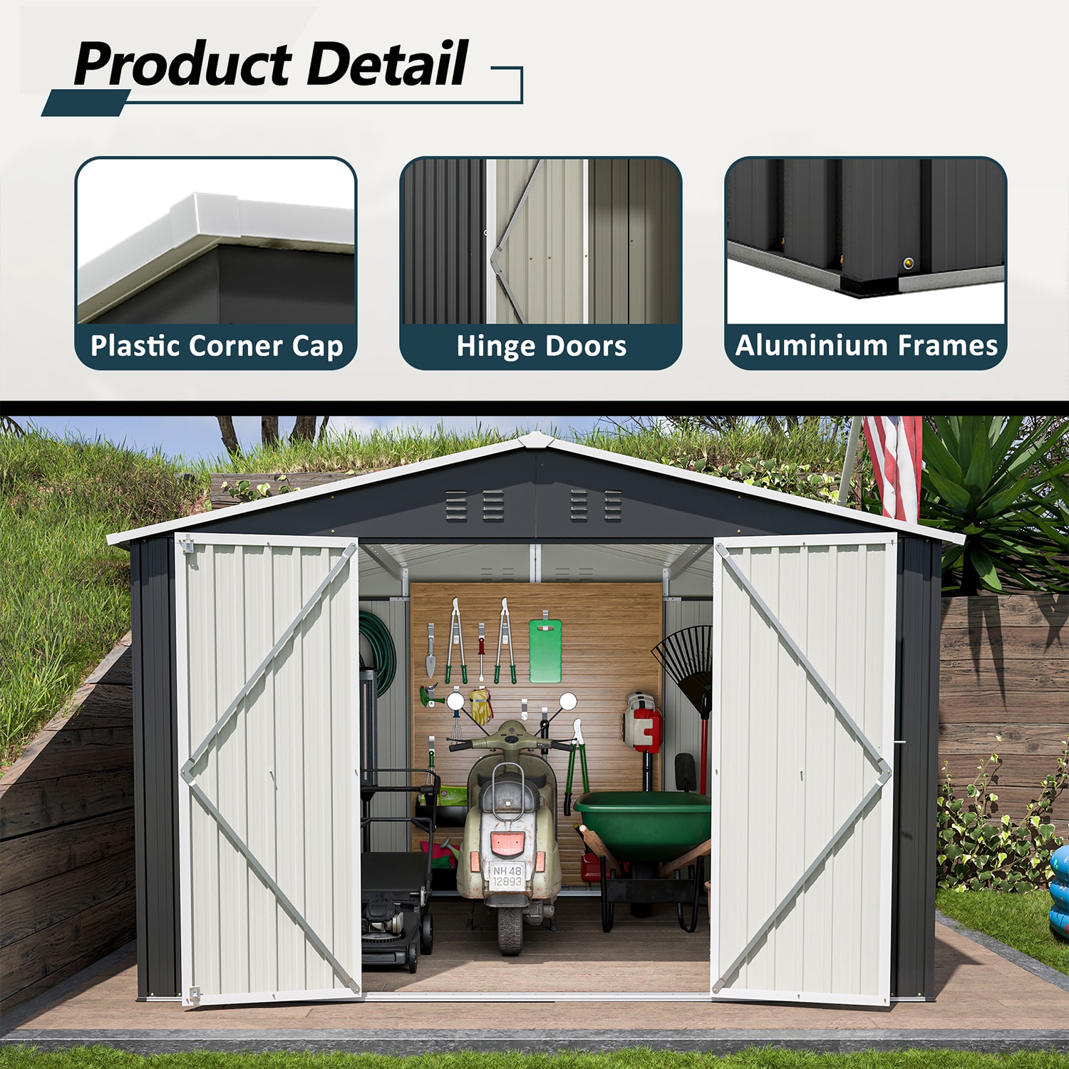 Maincraft D01-OSS31 Metal-Storage-Buildings-Sheds - View #8