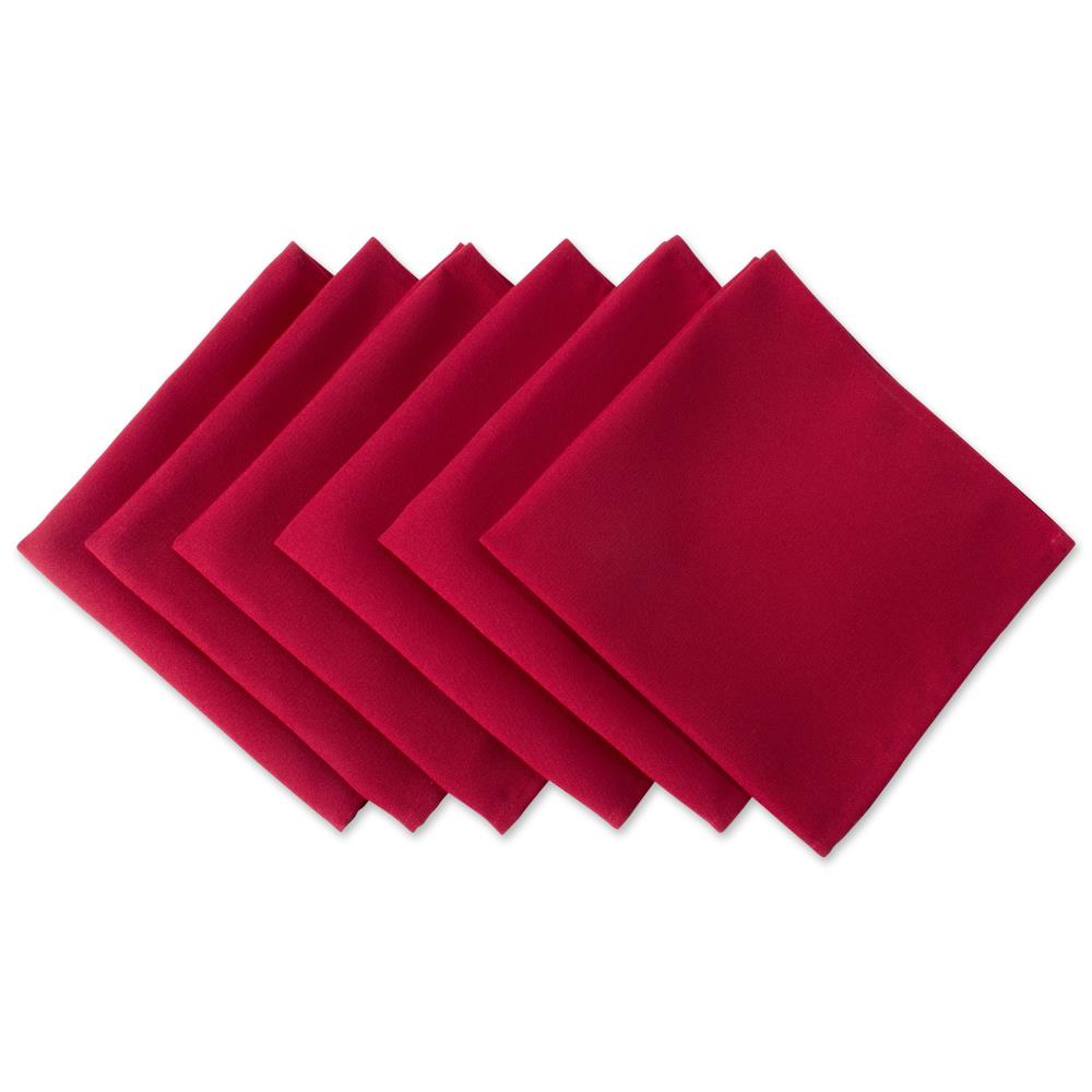 Cloth Napkins 100% Cotton Dinner Reusable Napkins, Farmhouse Napkins Red  20x20