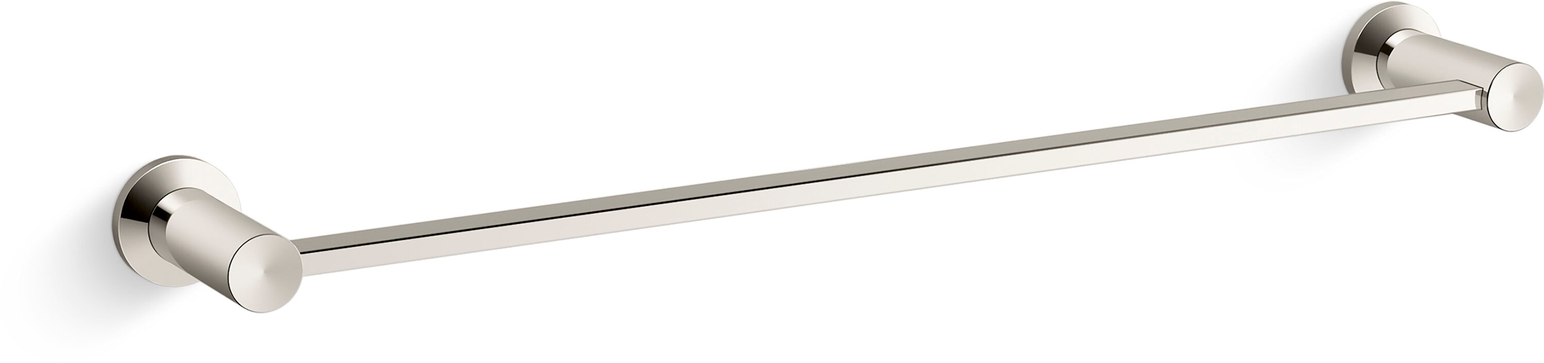 KOHLER REC34794-SN Premise 24-in Vibrant Polished Nickel Wall mount Single Towel Bar