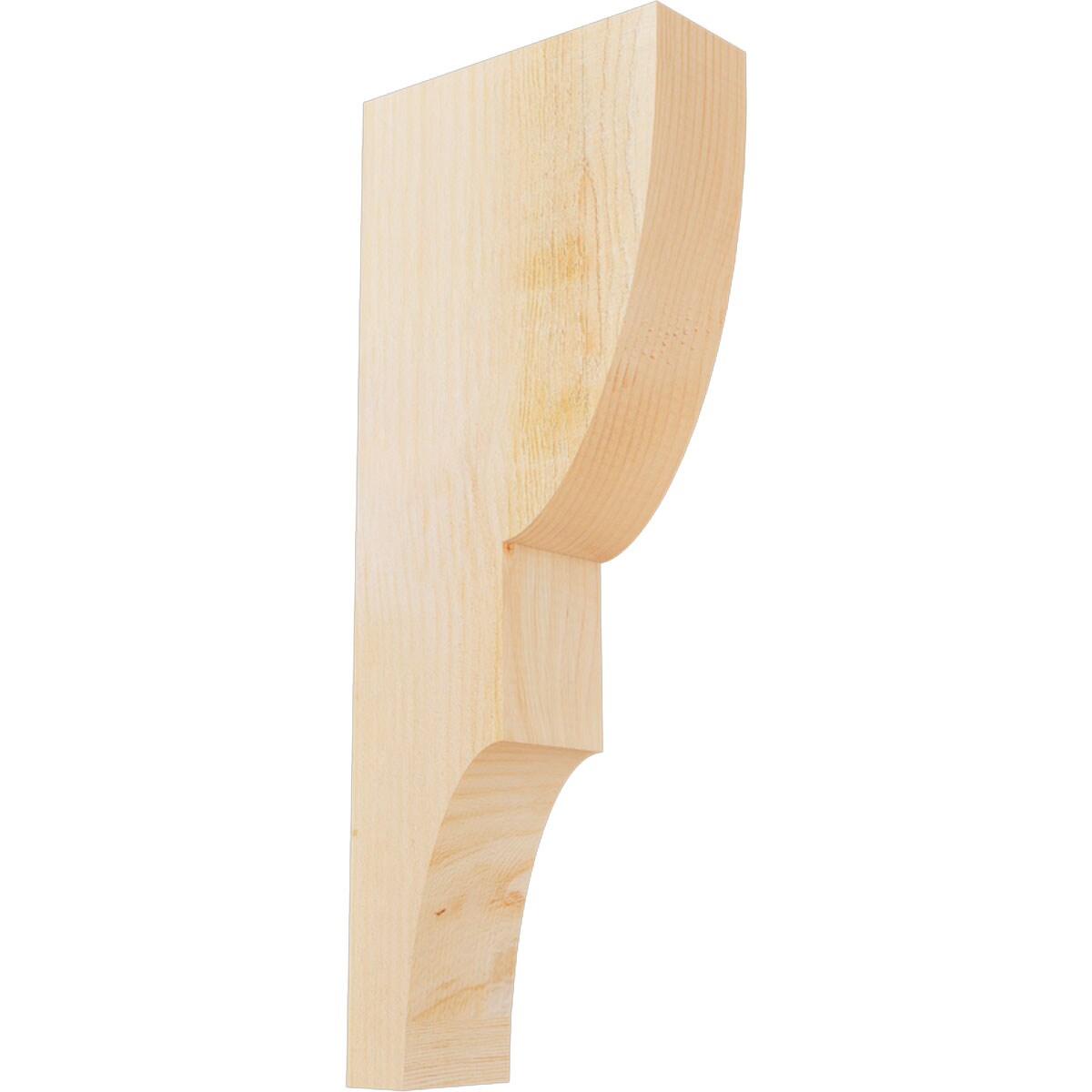 Ekena Millwork COR04X10X26RID00RDF 4-in x 10-in x 26-in Ridgewood Unfinished Douglas fir Wood Paintable/Stainable Corbel