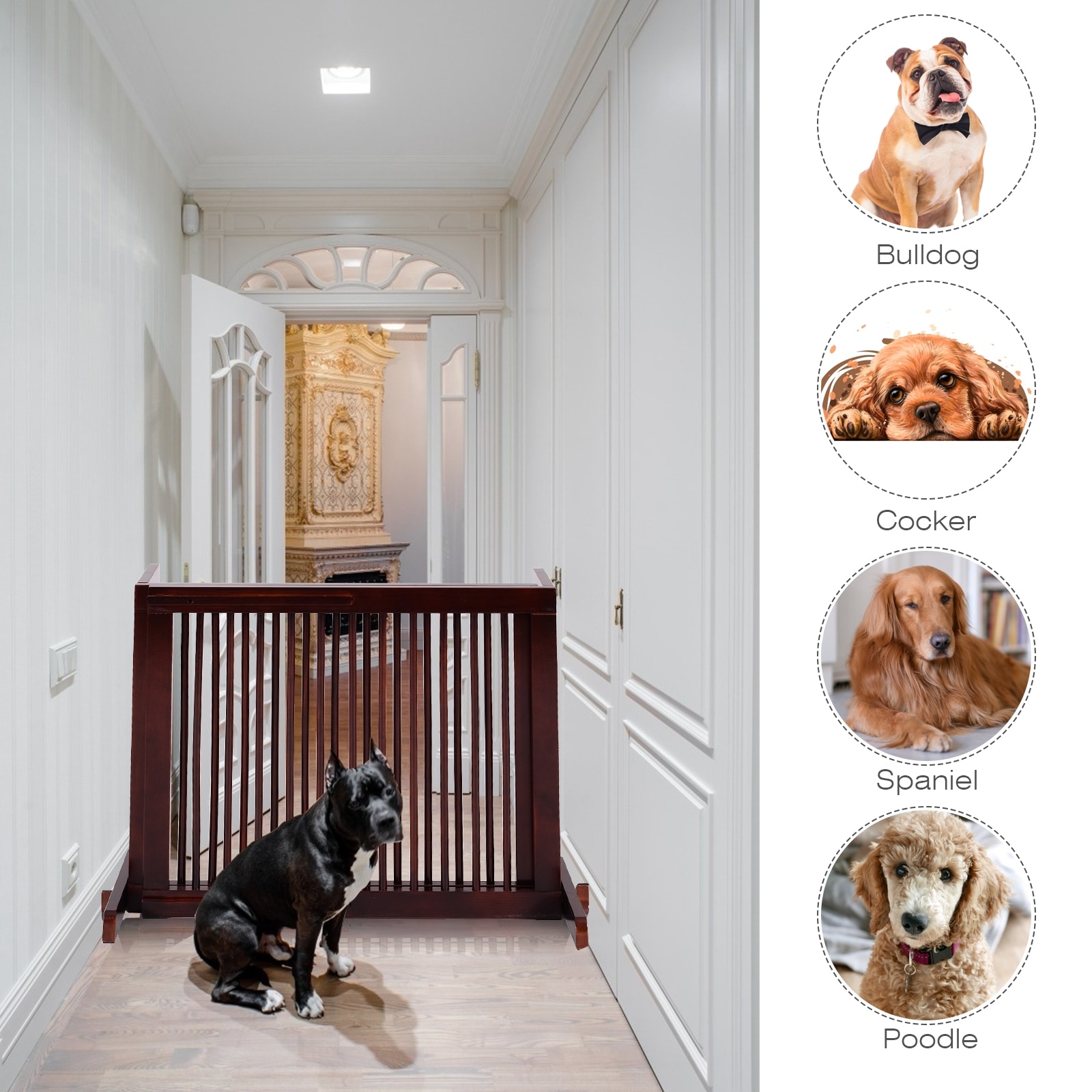 Freestanding pet best sale gate small