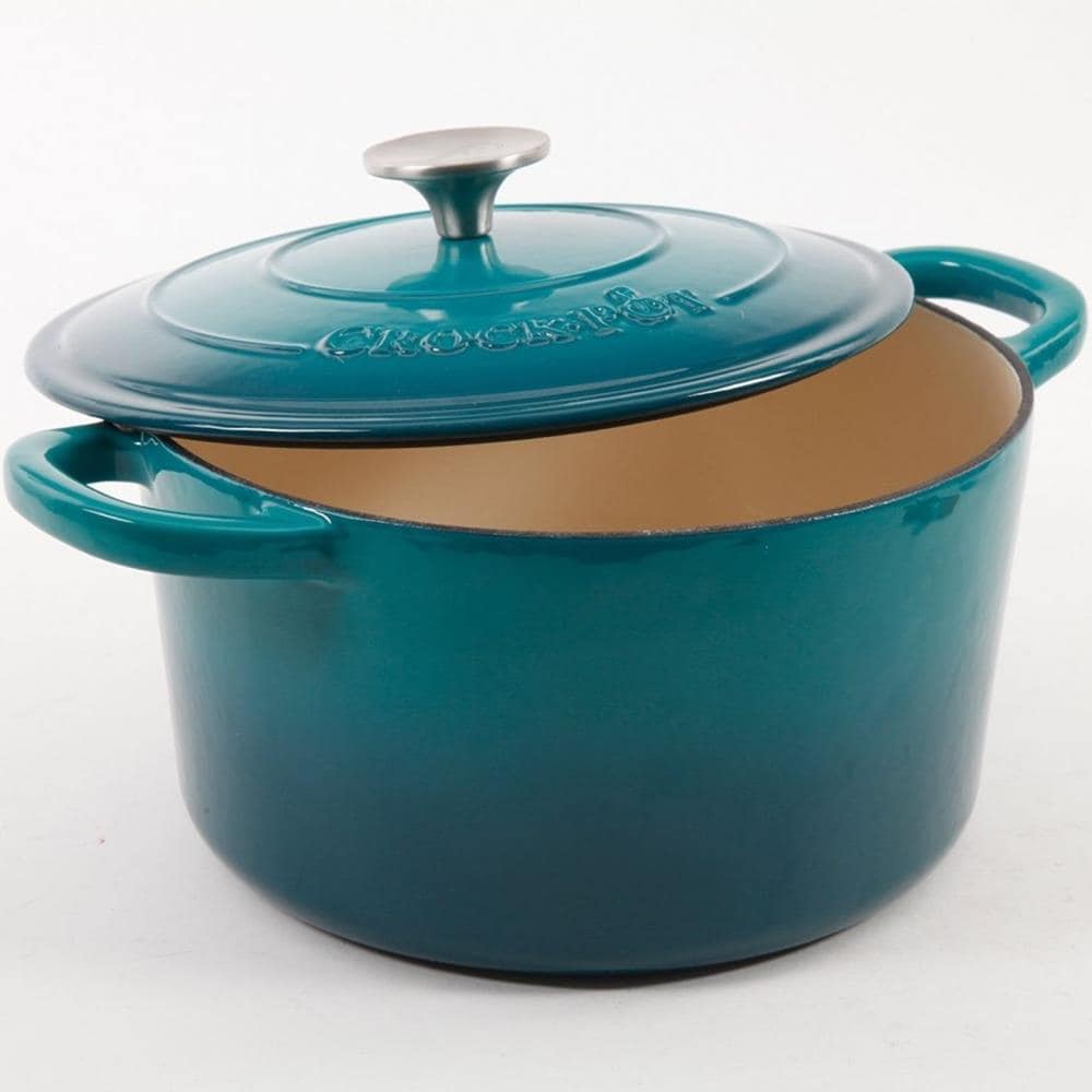  Crock Pot Artisan 13 Inch Enameled Cast Iron Lasagna Pan, Teal  Ombre: Home & Kitchen