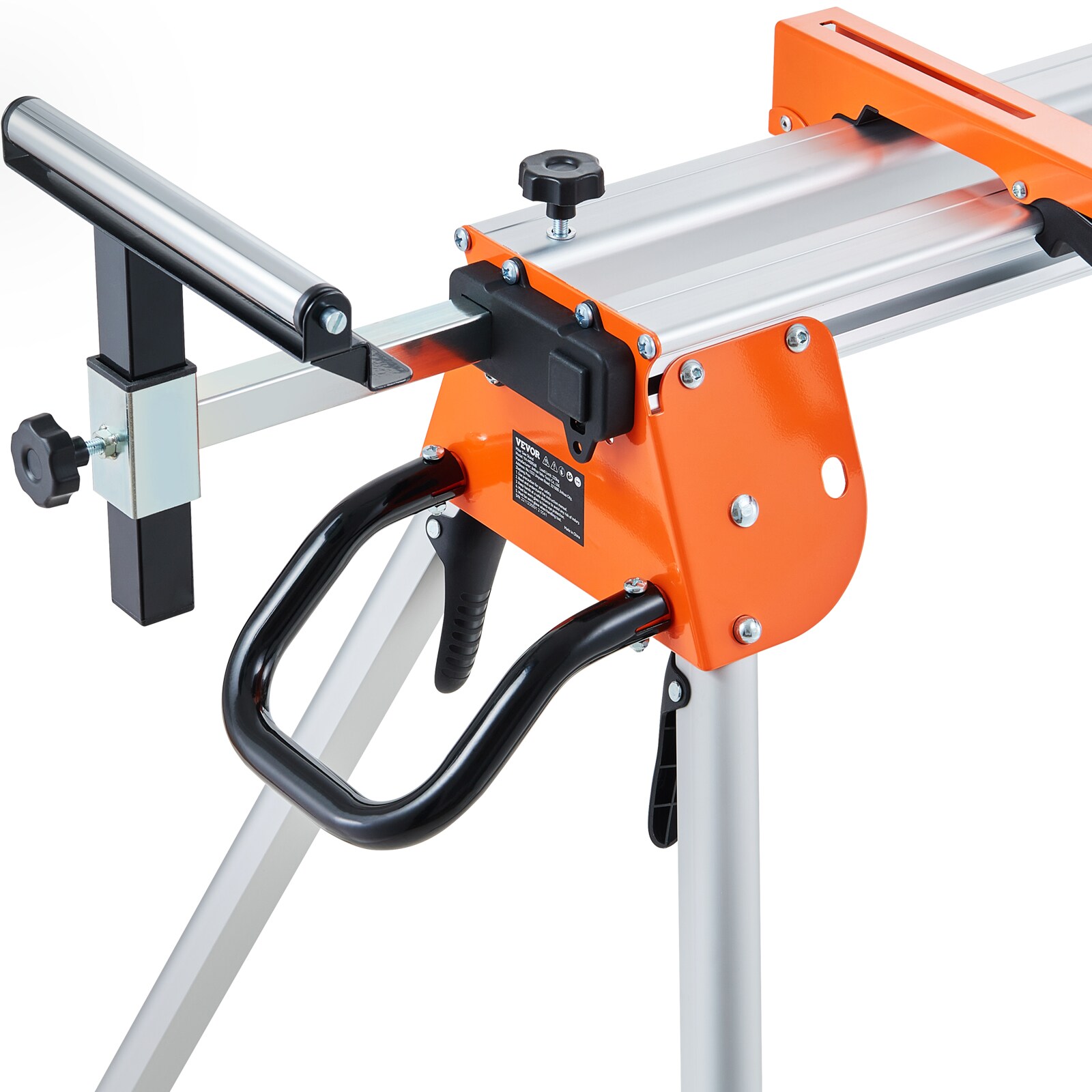 VEVOR 100-IN Compact Miter Saw Stand Steel Adjustable Rolling Miter Saw ...