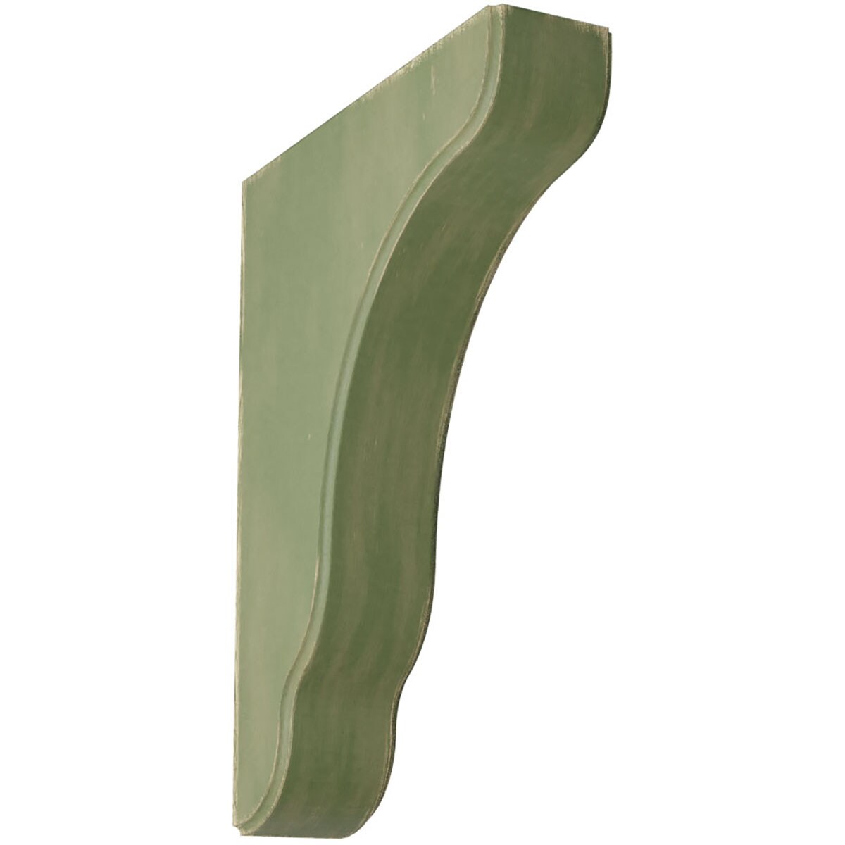 Ekena Millwork BKTWD02X07X10PLGR Plymouth 1-3/4-in x 7-1/4-in x 9-1/2-in Rubberwood Green Wood Standard Bracket