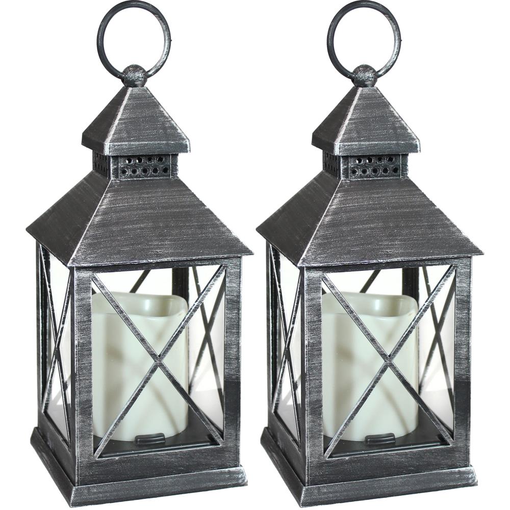 Sunnydaze Decor Yorktown Grey Battery-Powered 10 in. LED Candle