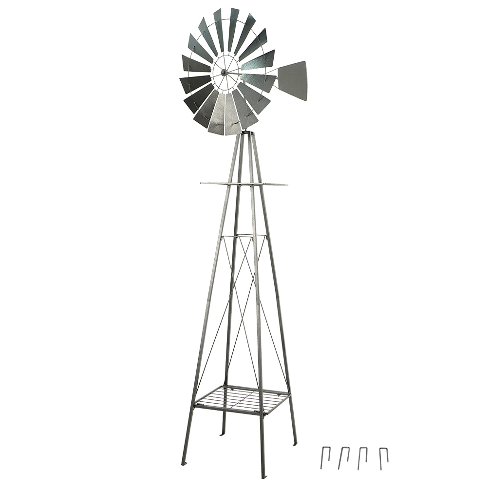 Style Selections TAWD219 96-in 16 -Blade Steel Decorative Windmill