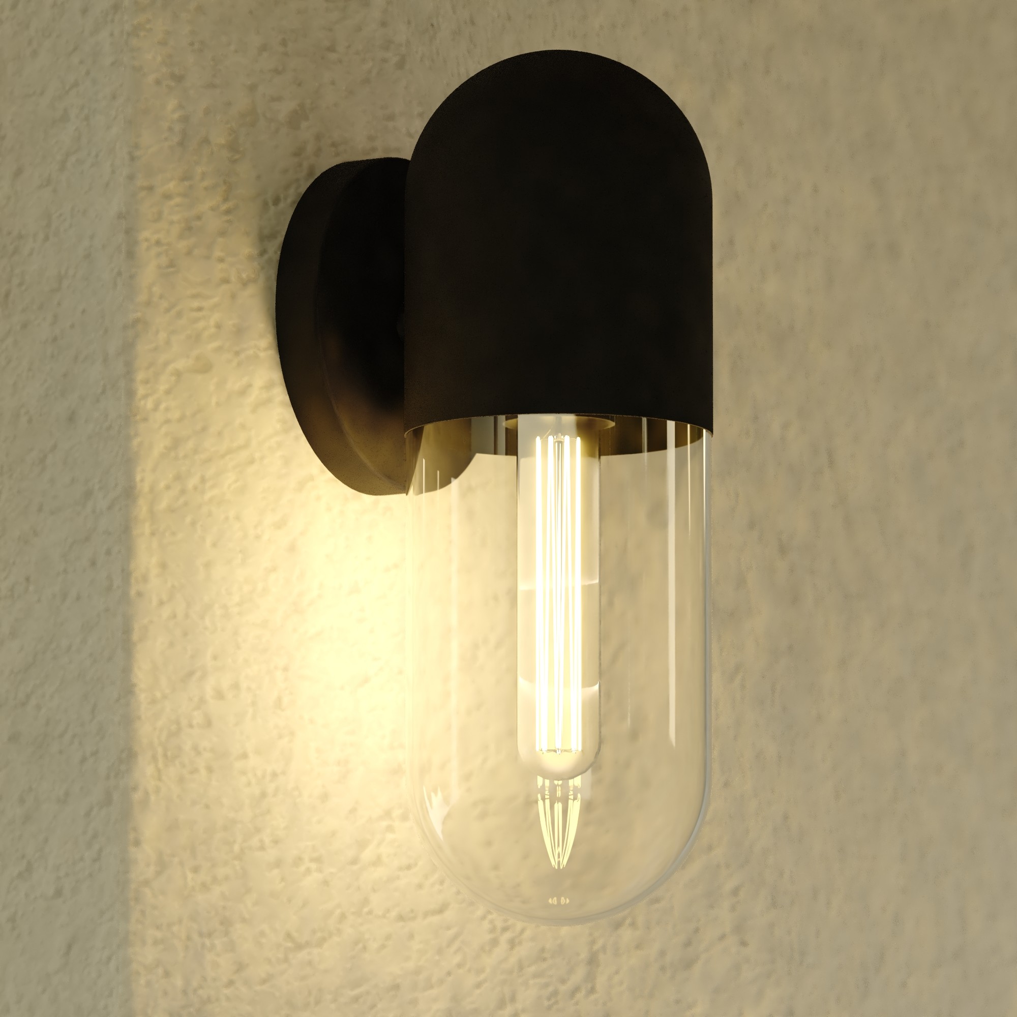 Cascadia T0758 West Loop 1 -Light 12.5-in H Matte Black Hardwired Outdoor Wall Light