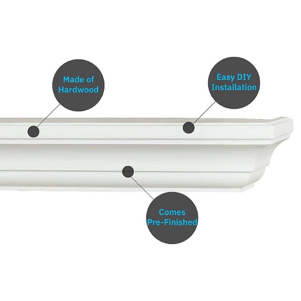 Mantels Direct COLTON-72-WP Mantel-Shelves - View #2