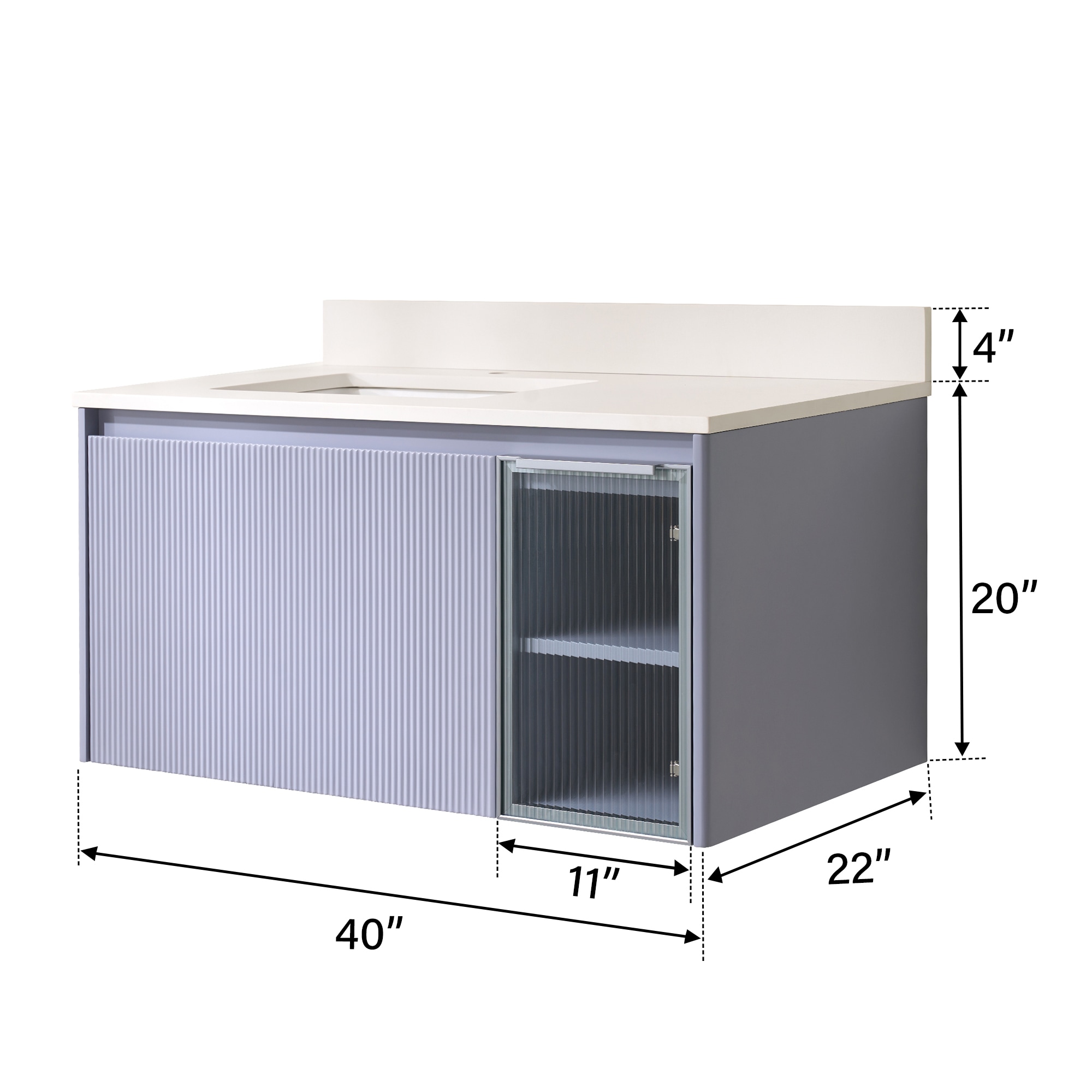 WELLFOR FLORA40QZ-LV Bath-Vanity-Combo - View #9