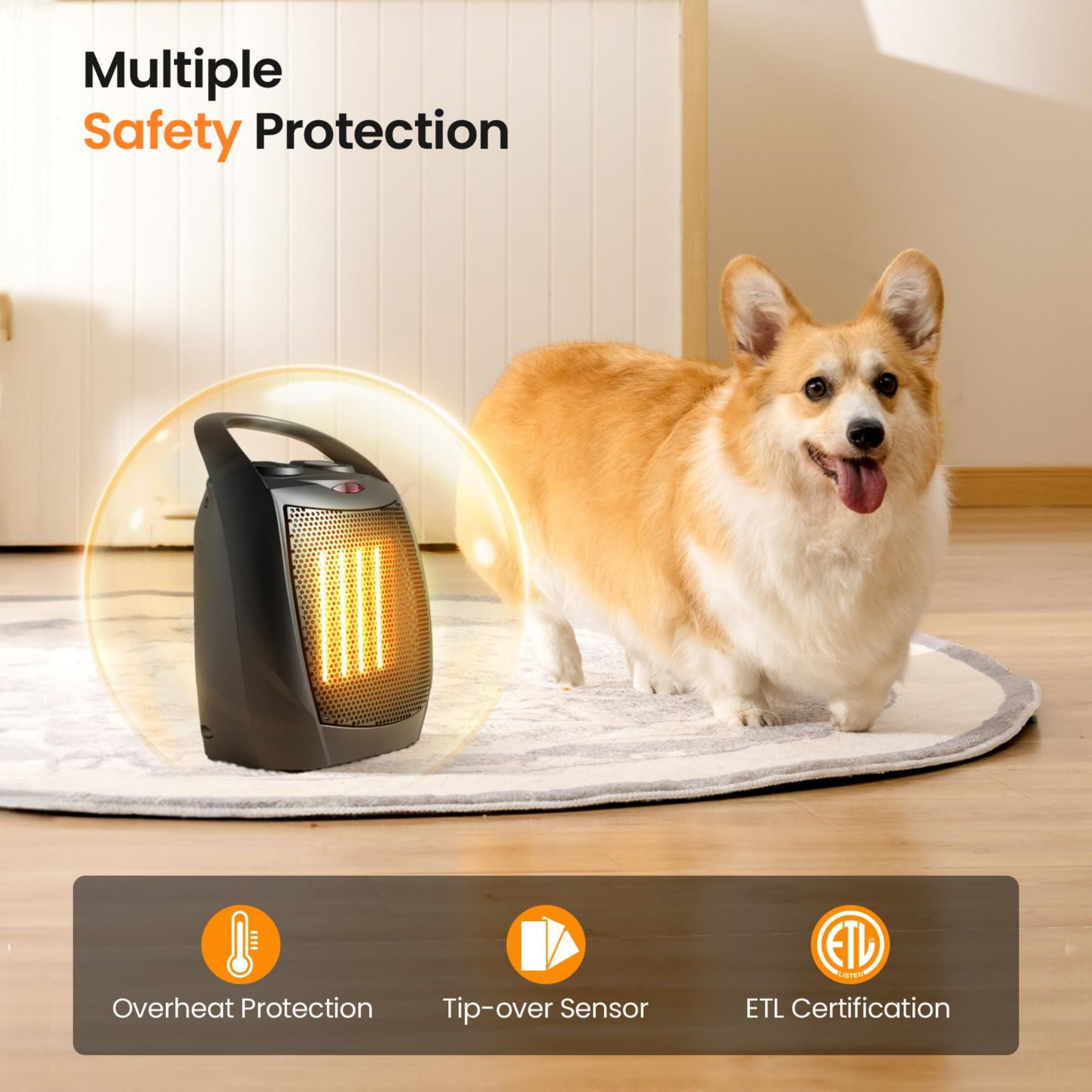 COWSAR LSCE56SPH902BK Portable-Electric-Heat - View #5