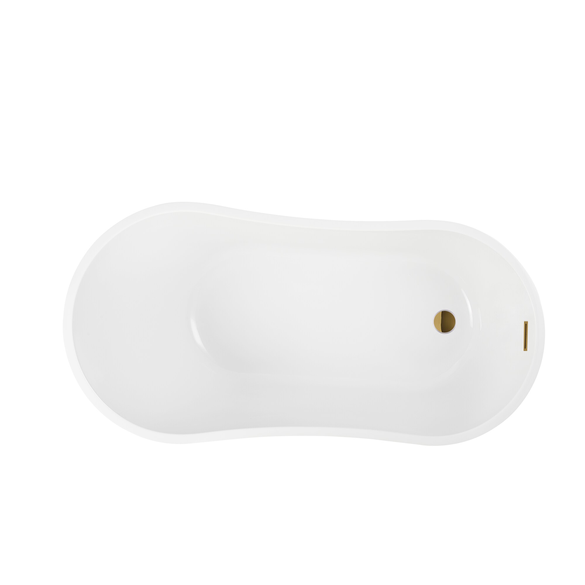 Maya 55" White Freestanding Acrylic Soaking Bathtub